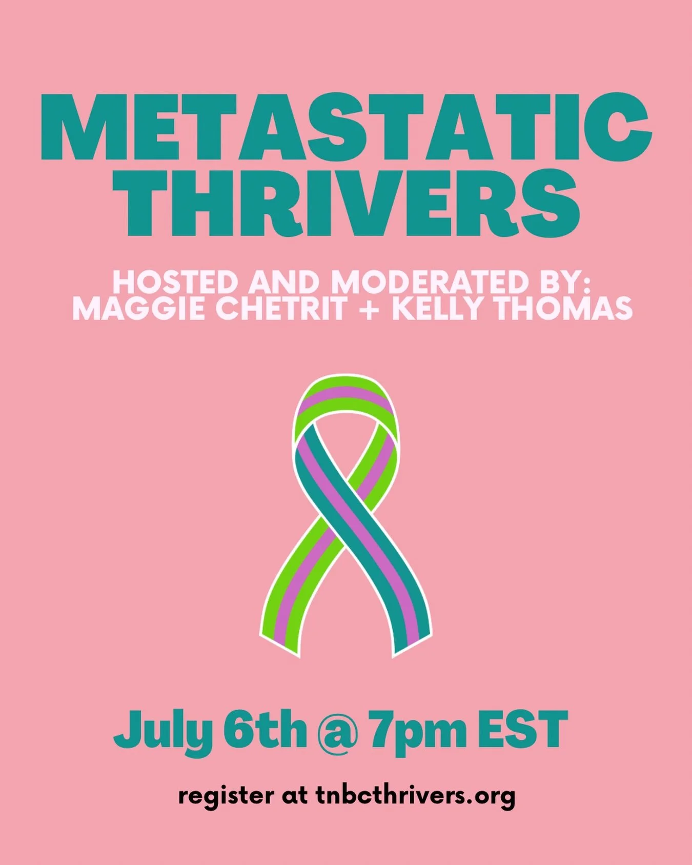 It&rsquo;s time for MTNBC chat tonight! 👩&zwj;💻

Moderated by mTNBC thriver, @maggiematters and co-TNBC Thriver, @iamkellythomas, Metastatic Thrivers is a safe space led by those that understand 🫶

Chat kicks off tonight at 7pm eastern!

Register 