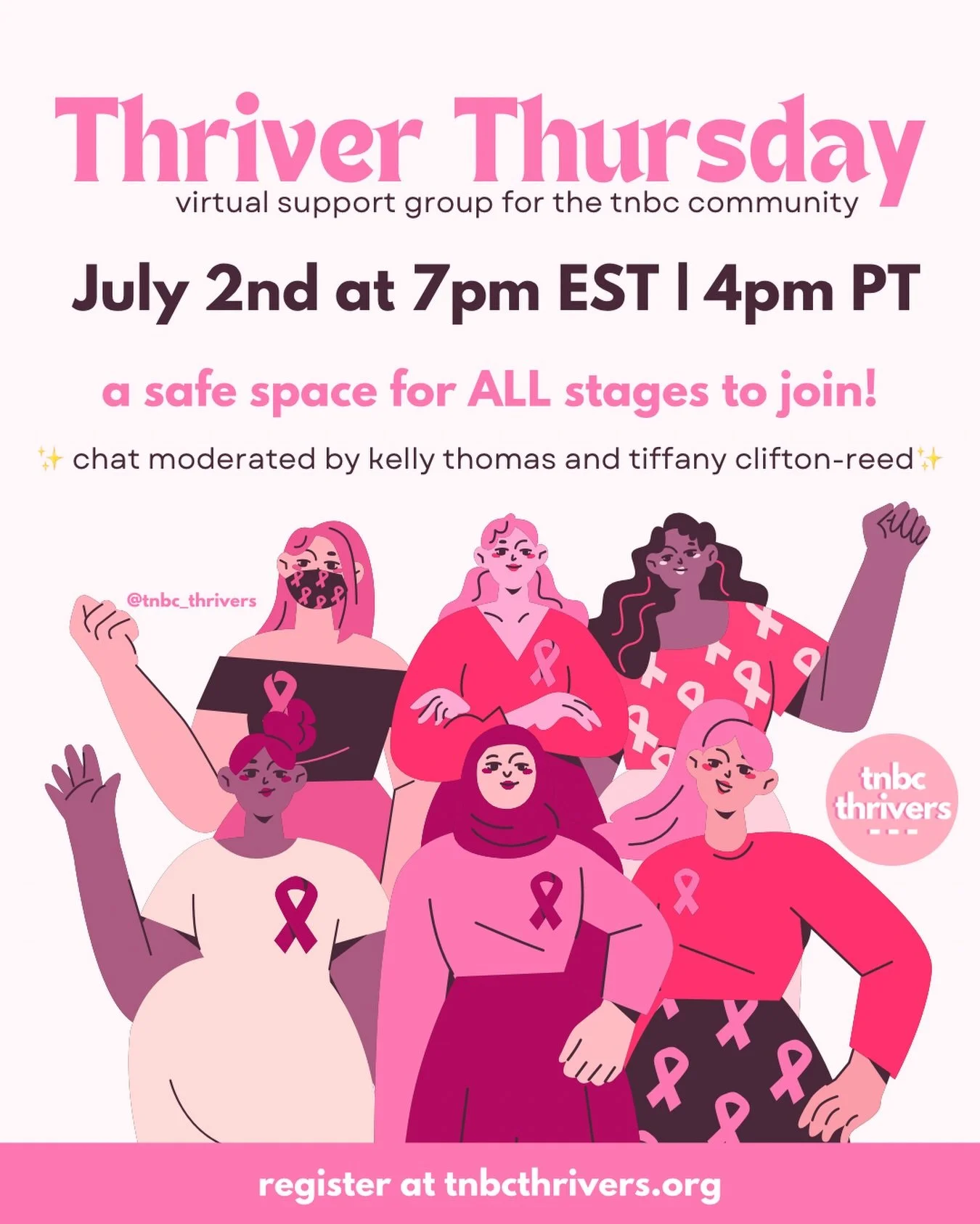 Who&rsquo;s joining us for thriver chat this week? 👩&zwj;💻

Thriver Thursday is a chat for everyone no matter what stage of thrivership you&rsquo;re in!

Come for the good vibes, the laughs and the support 🫶

Hosted and moderated by @iamkellythoma