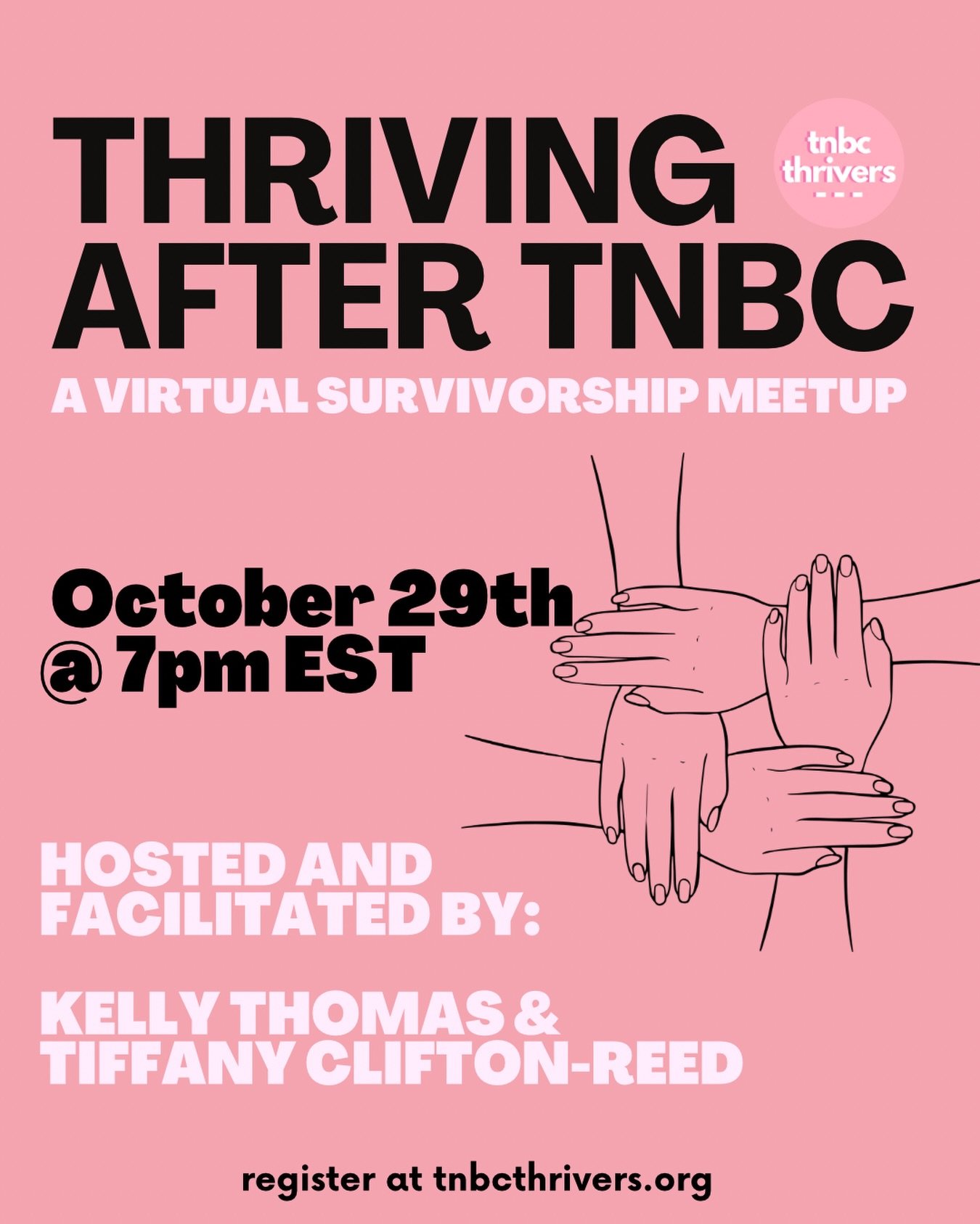 Survivor Chat is this Thursday! 🙌

Join us on 10/29 at 7pm EST for our triple negative survivorship chat, Thriving After TNBC and we want to hear your NON cancer wins because babe, you&rsquo;re so much more than your cancer diagnosis! ✨

Moderated b