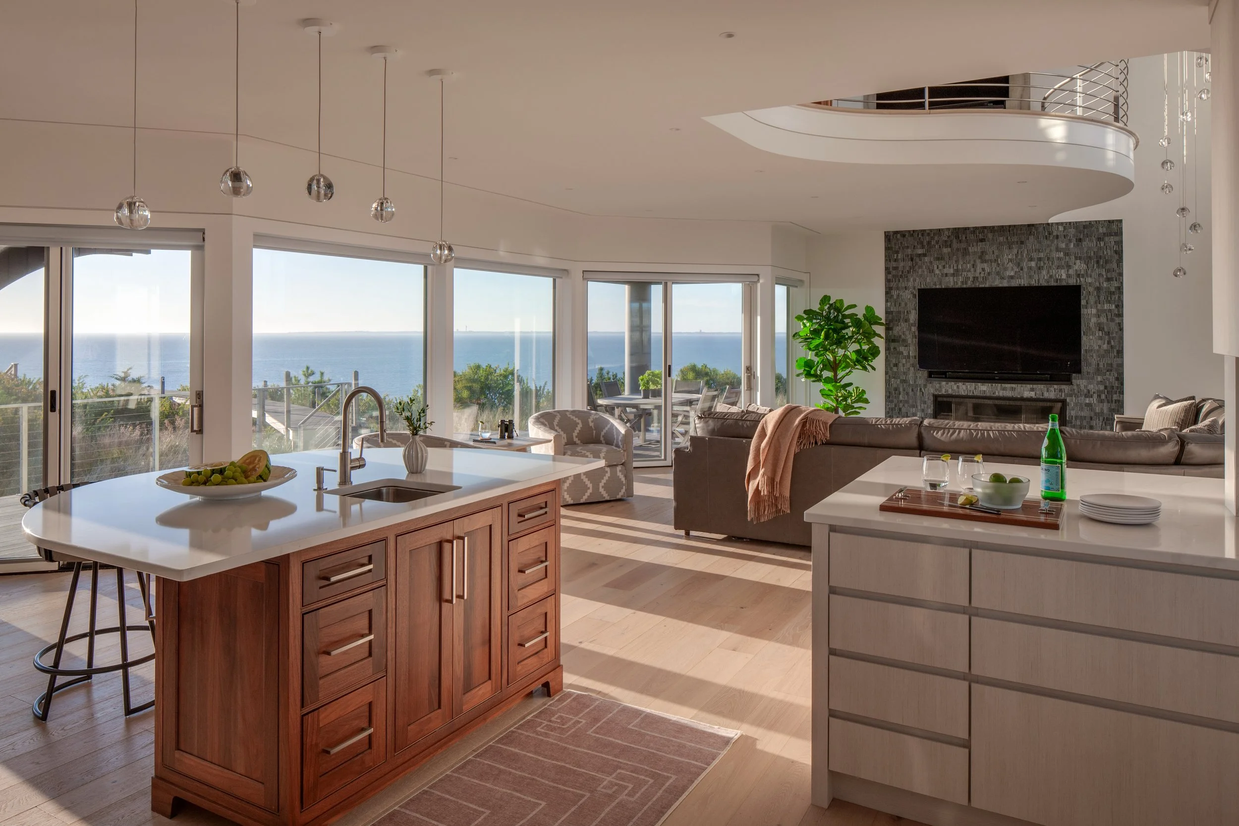 contemporary Cape Cod kitchen custom cabinetry coastal
