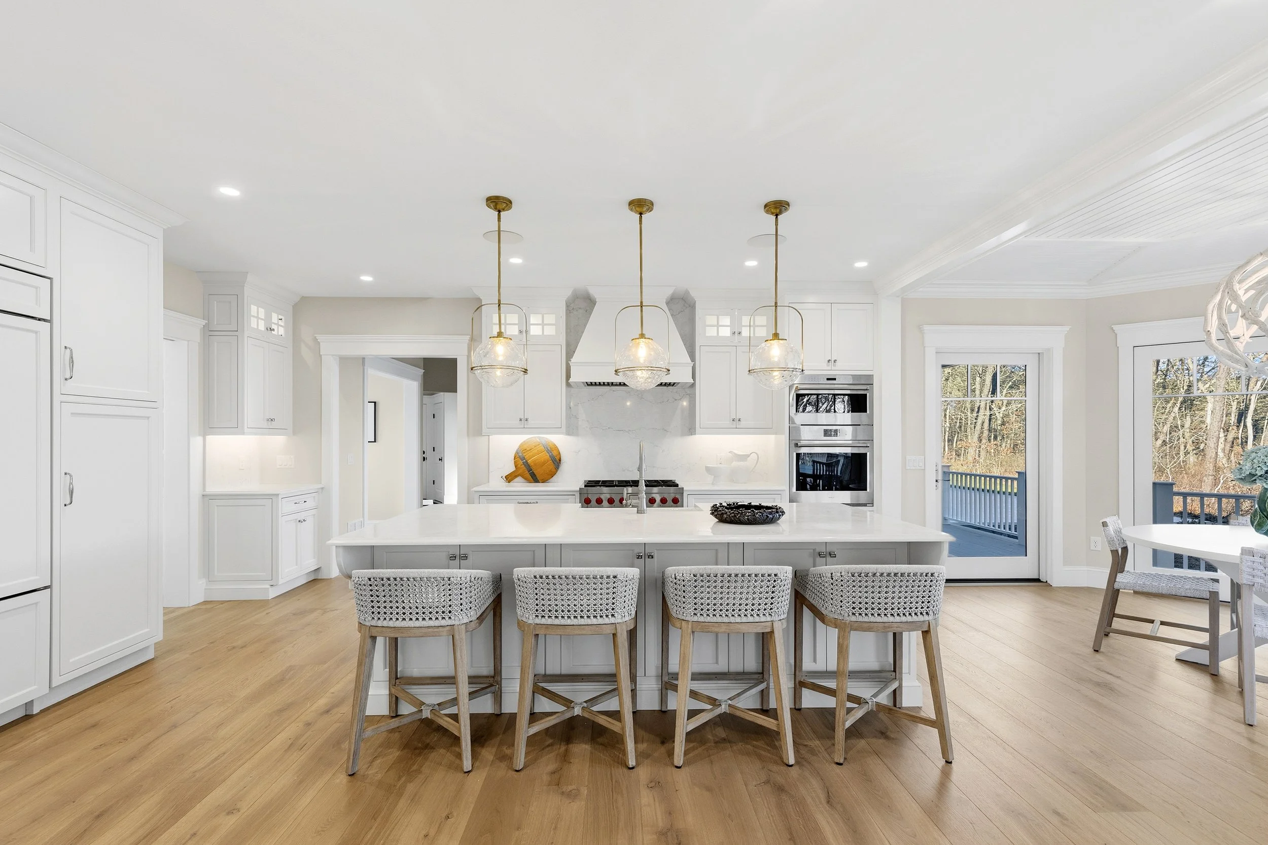 coastal cape cod kitchen white cabinetry