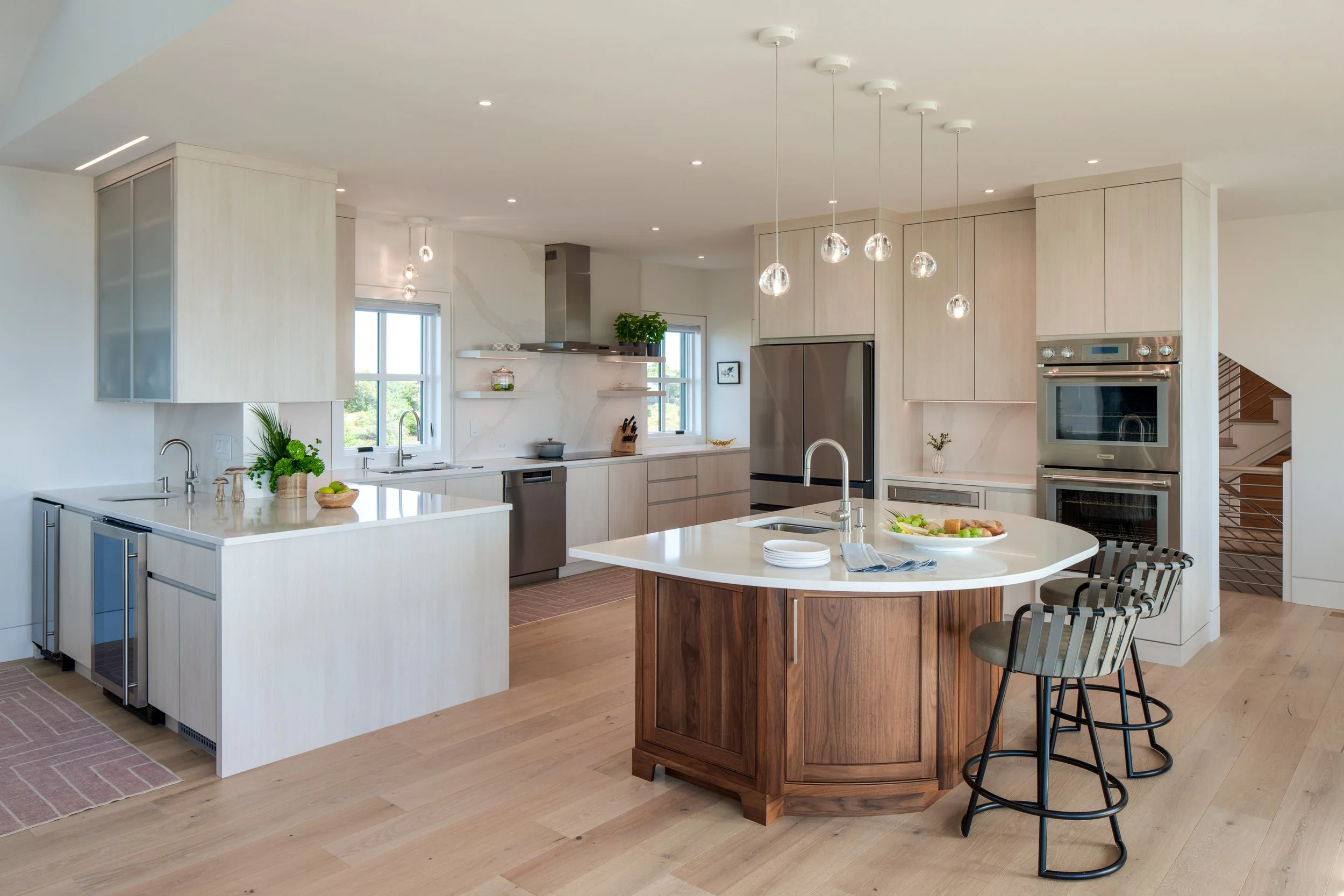 contemporary Cape Cod kitchen custom cabinetry coastal