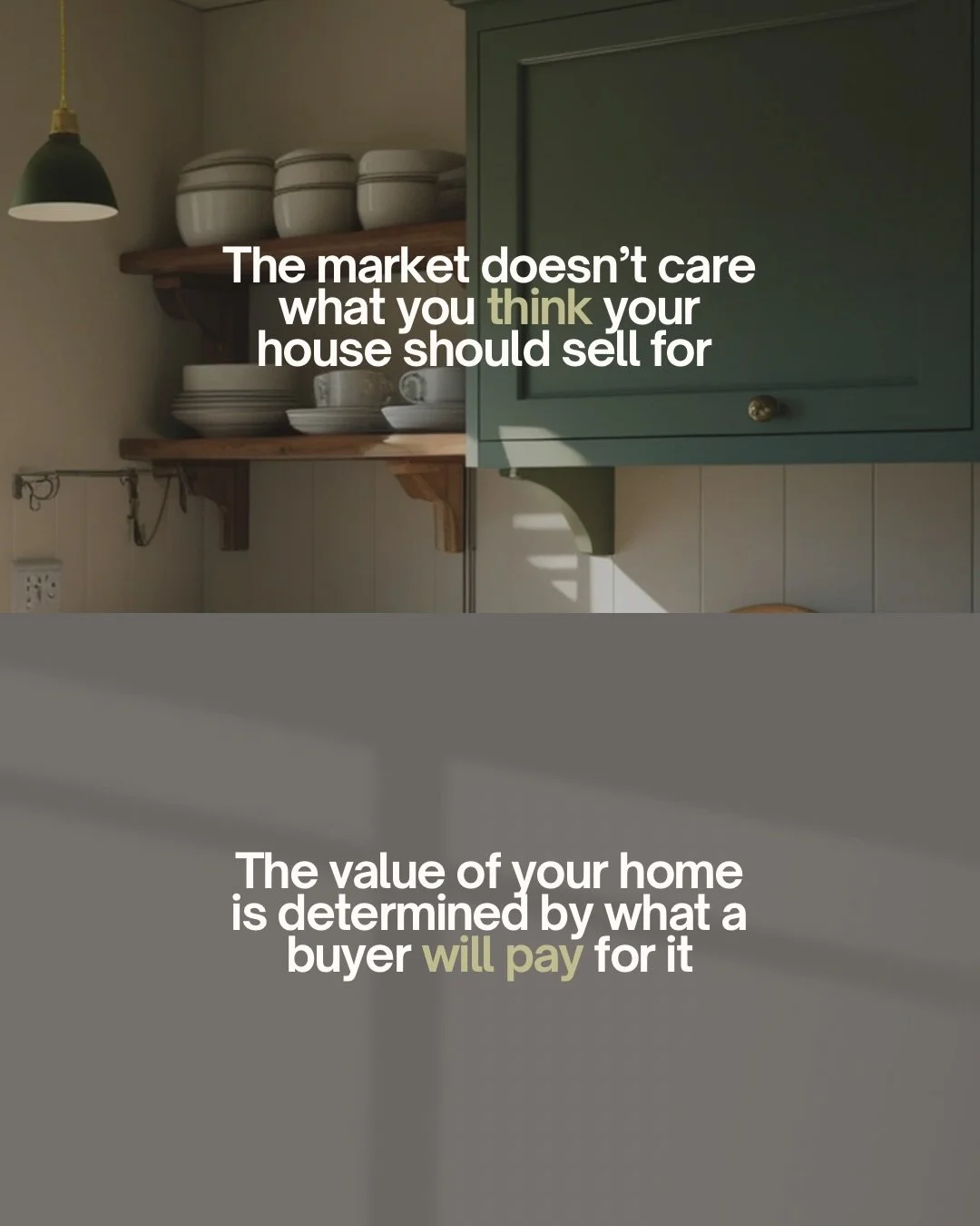 The market doesn't care what you think your home should sell for.

Comment START and let's talk about what your home is actually worth in today's Orlando &amp; Winter Park market.

This is not the popular opinion. But it is the one that will make you