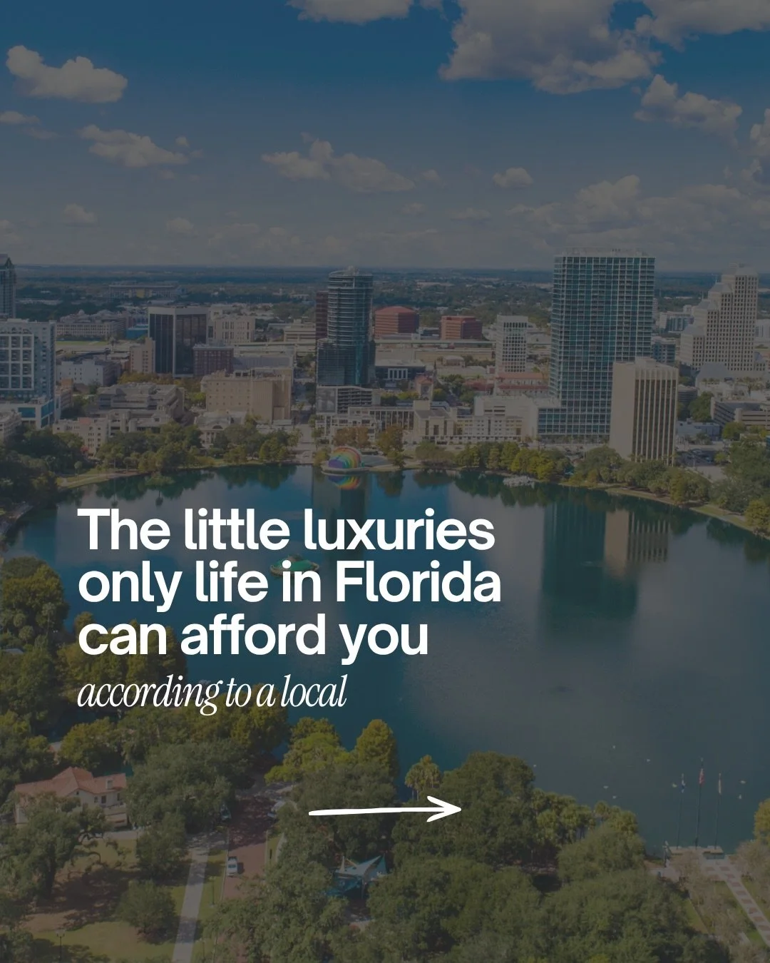 The little luxuries only life in Florida can afford you.

Comment LOCAL and I'll send you my local favorites list for Greater Orlando. ☀️ 

There is something about this place that is hard to put into words until you are actually living it.

The Febr