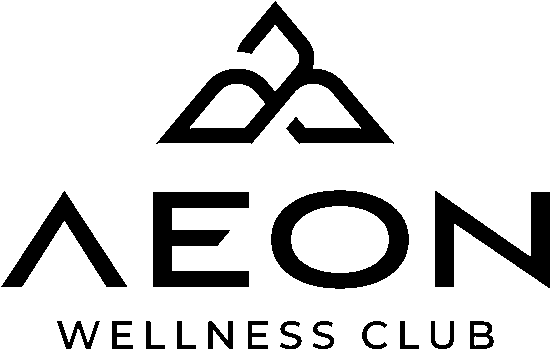 AEON Wellness Club logo with a stylized interconnected design above the text.