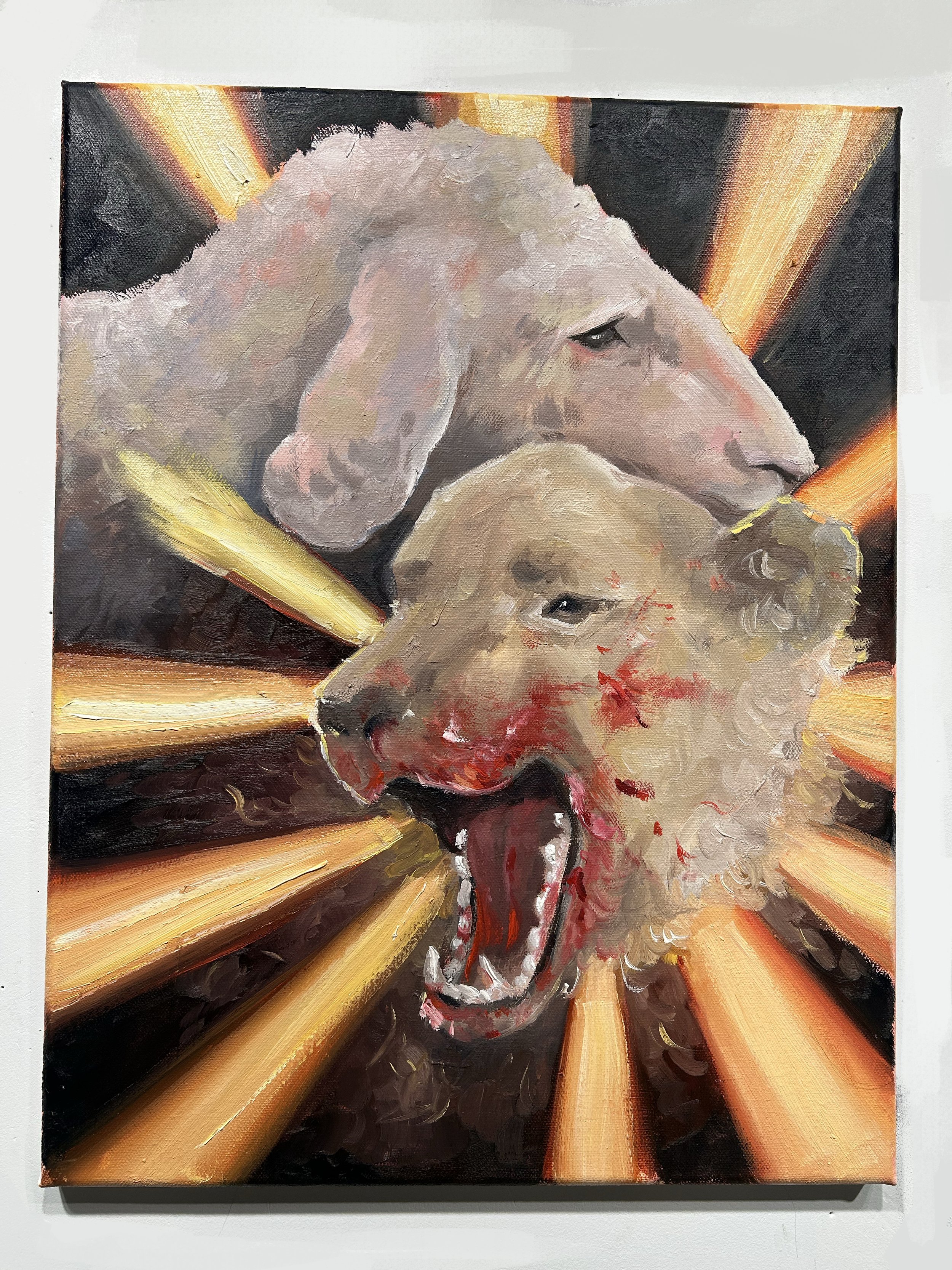 "Guardian Angel" oil on canvas, 14x18, 2024