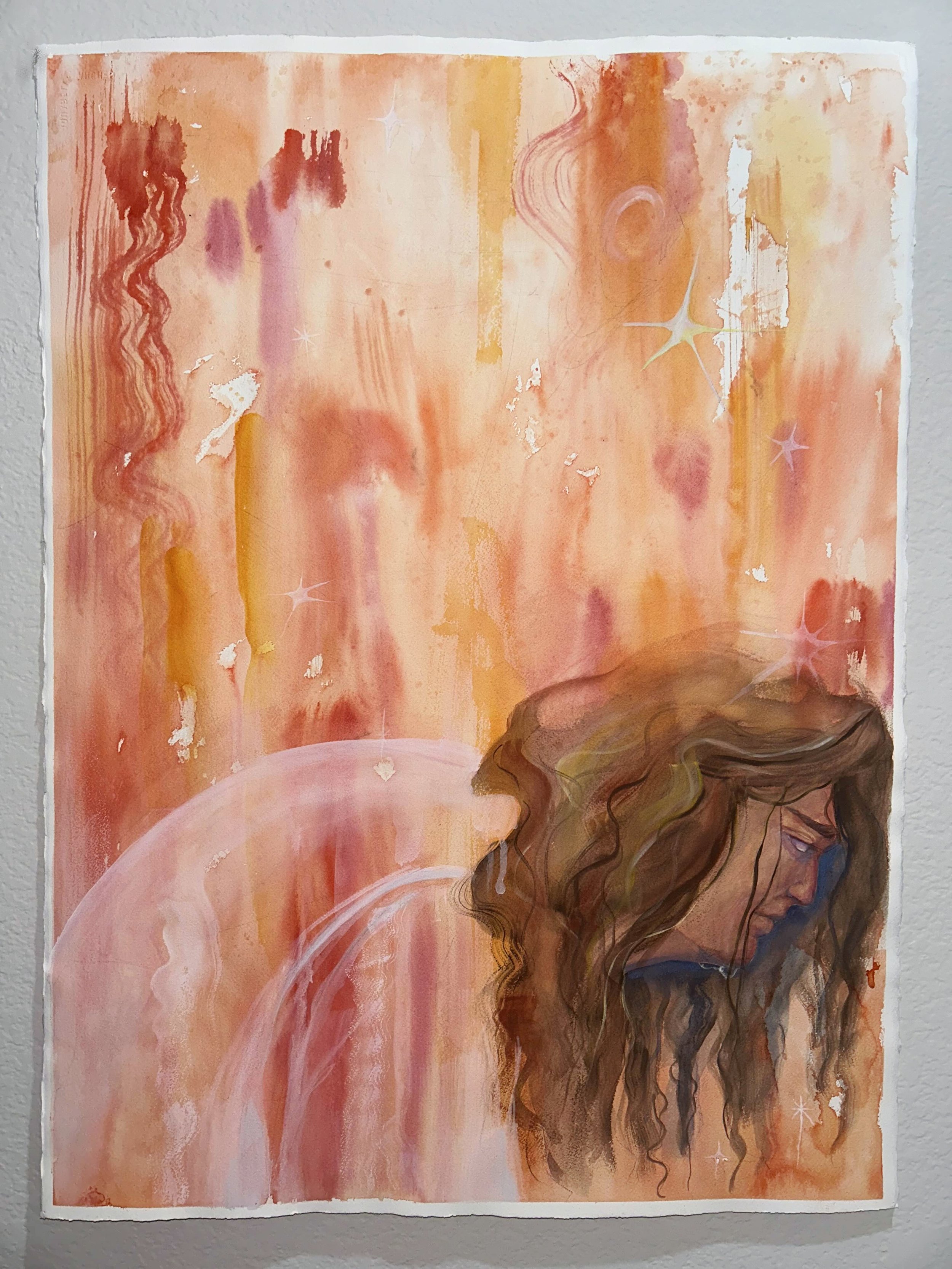 "Midnights at Seventeen" watercolor on paper, 22x30