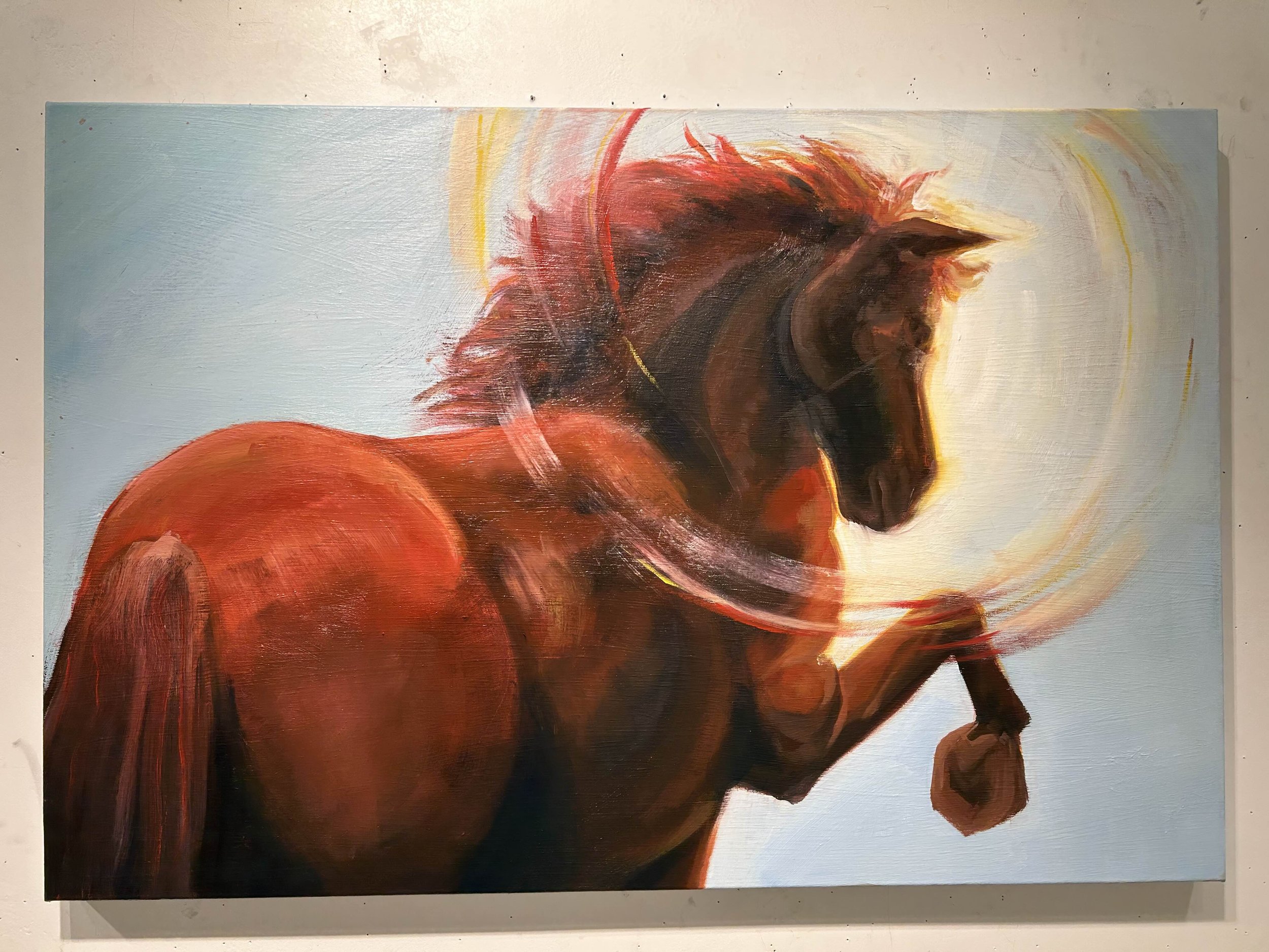 "Untitled (Horse)" oil on canvas, 24x36, 2024