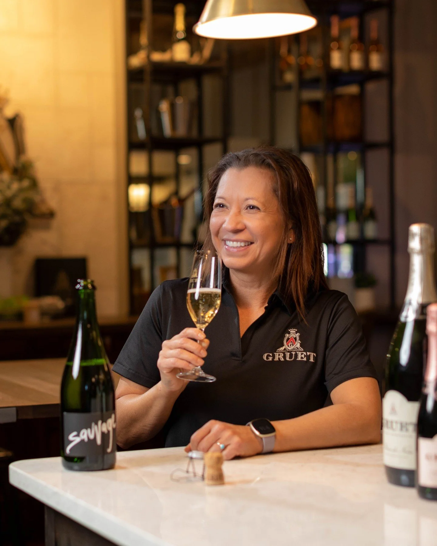 The woman behind the wine🥂🍾 Meet Carrie Gurule, Gruet winemaker and the first female winemaker in the brand's history, this International Women's Day
 March 7th in Santa Fe. Come as you are, all are welcome📅🫧