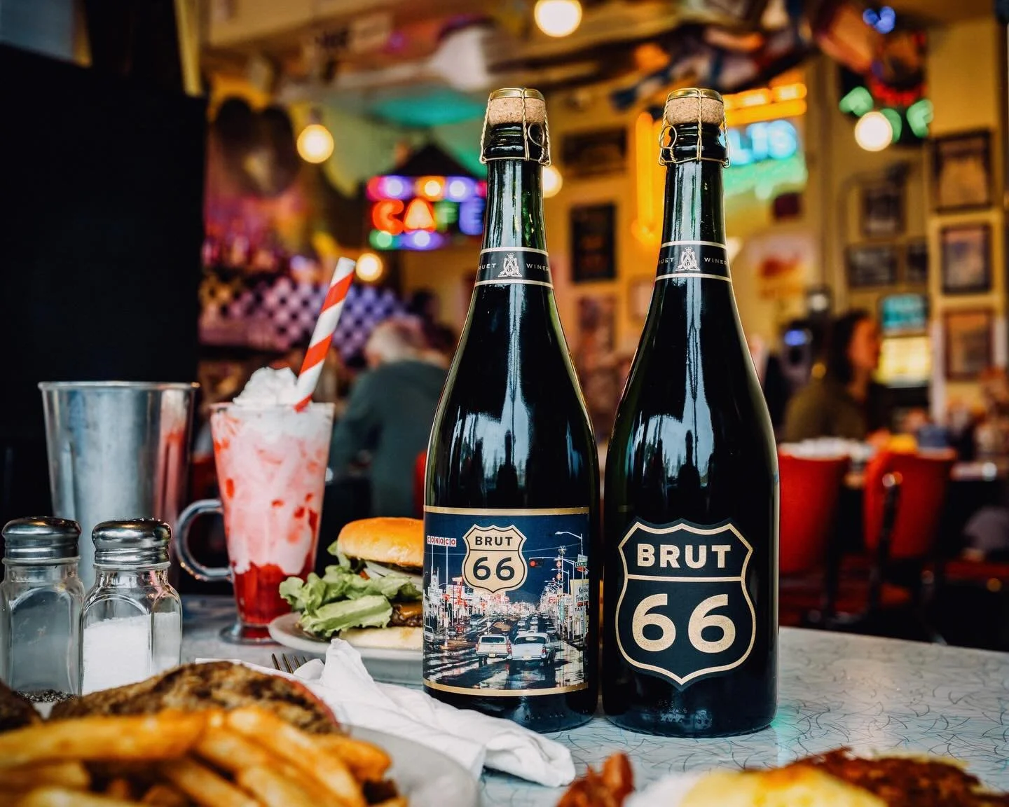 The Mother Road turns 100! 🛻🛣️&nbsp; Introducing a collection of limited-edition M&eacute;thode Champenoise wines to celebrate the centennial of historic Route 66. The flagship Brut 66 is available at select retailers along Route 66. For those who 