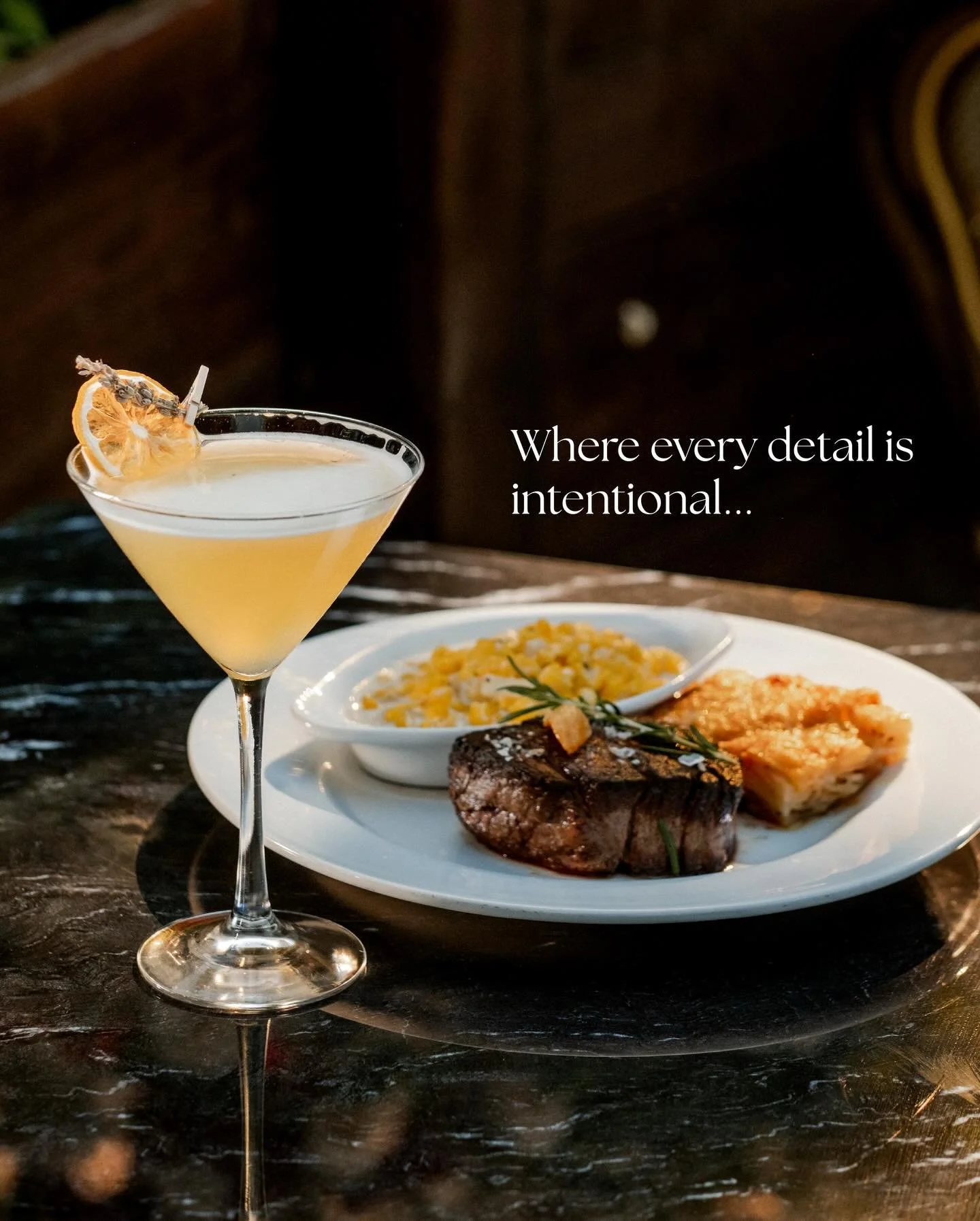 Some evenings just feel different. 
Steak. Cocktails. An atmosphere unlike anywhere else.
Reserve your table &mdash; link in bio.
&mdash;
Prime
#Prime #FineDining #SteakhousePatio #CraftCocktails DateNight LuxuryDining #steak