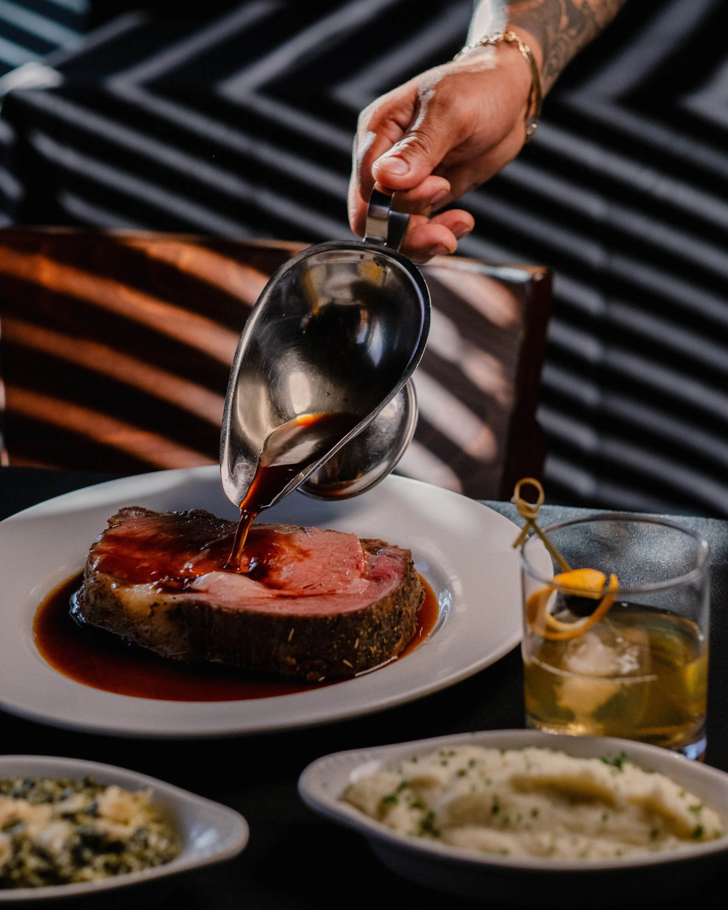 prime rib with au jus pour