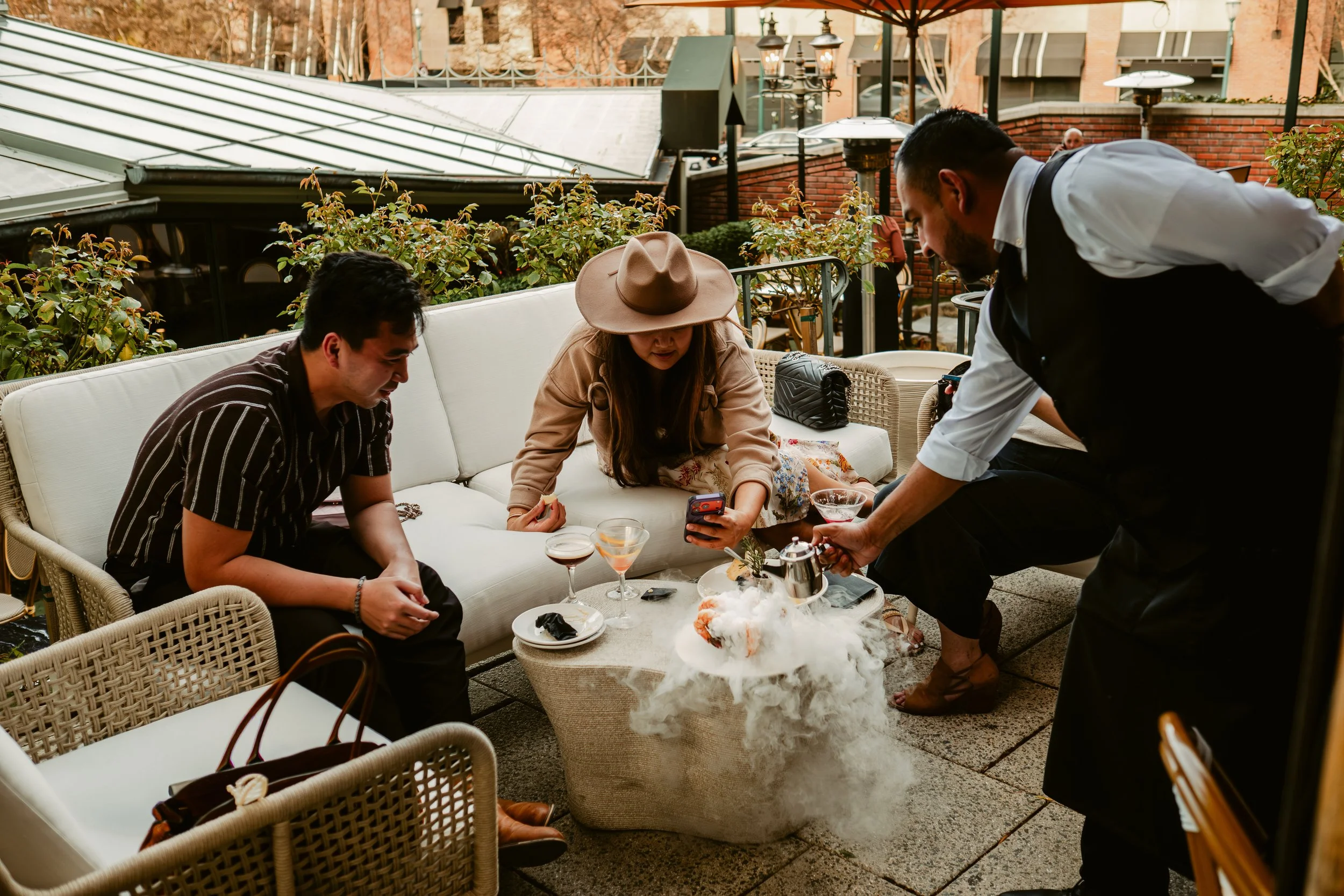 martini garden food and drinks