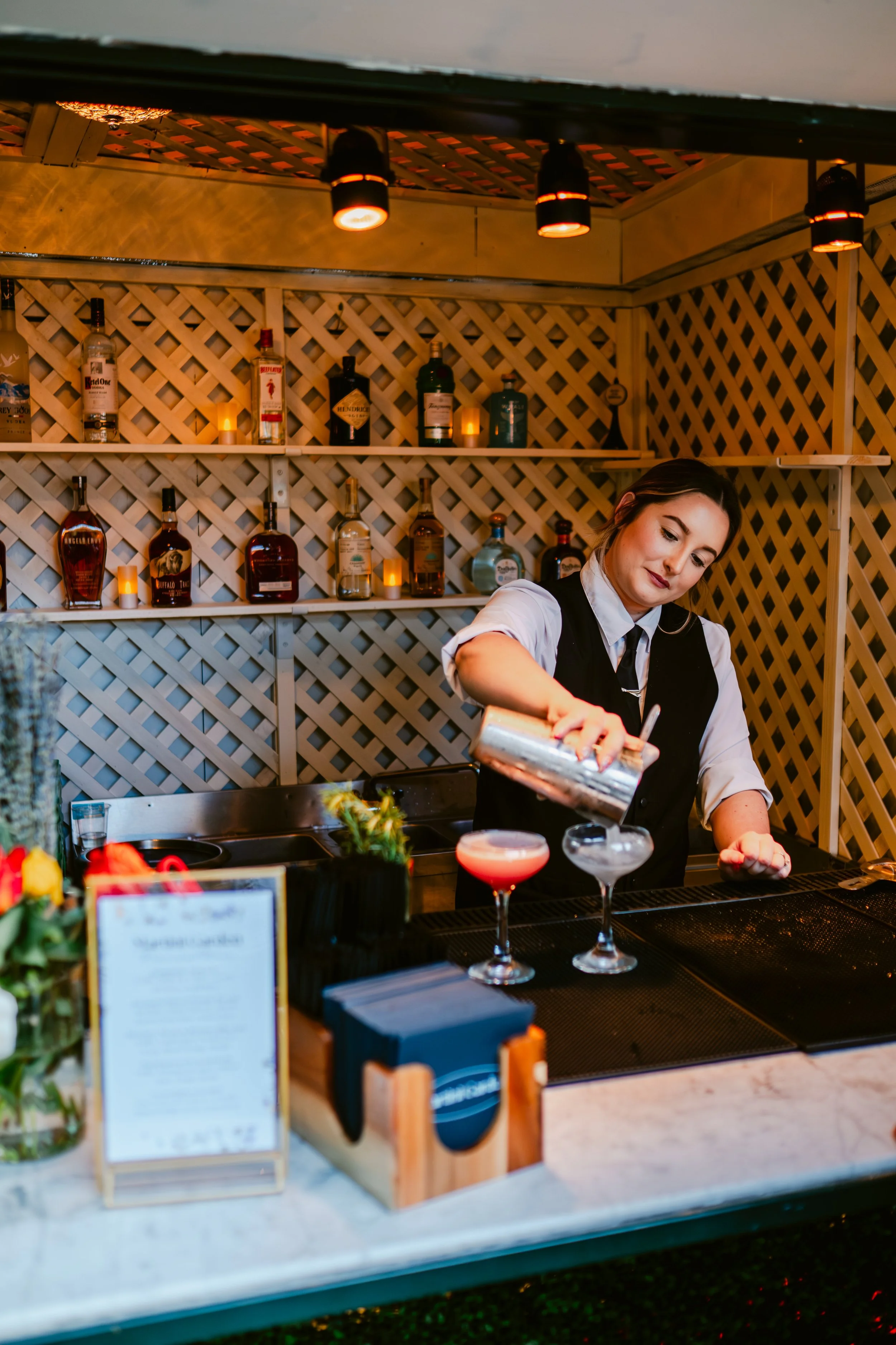 Martini Cocktails being made
