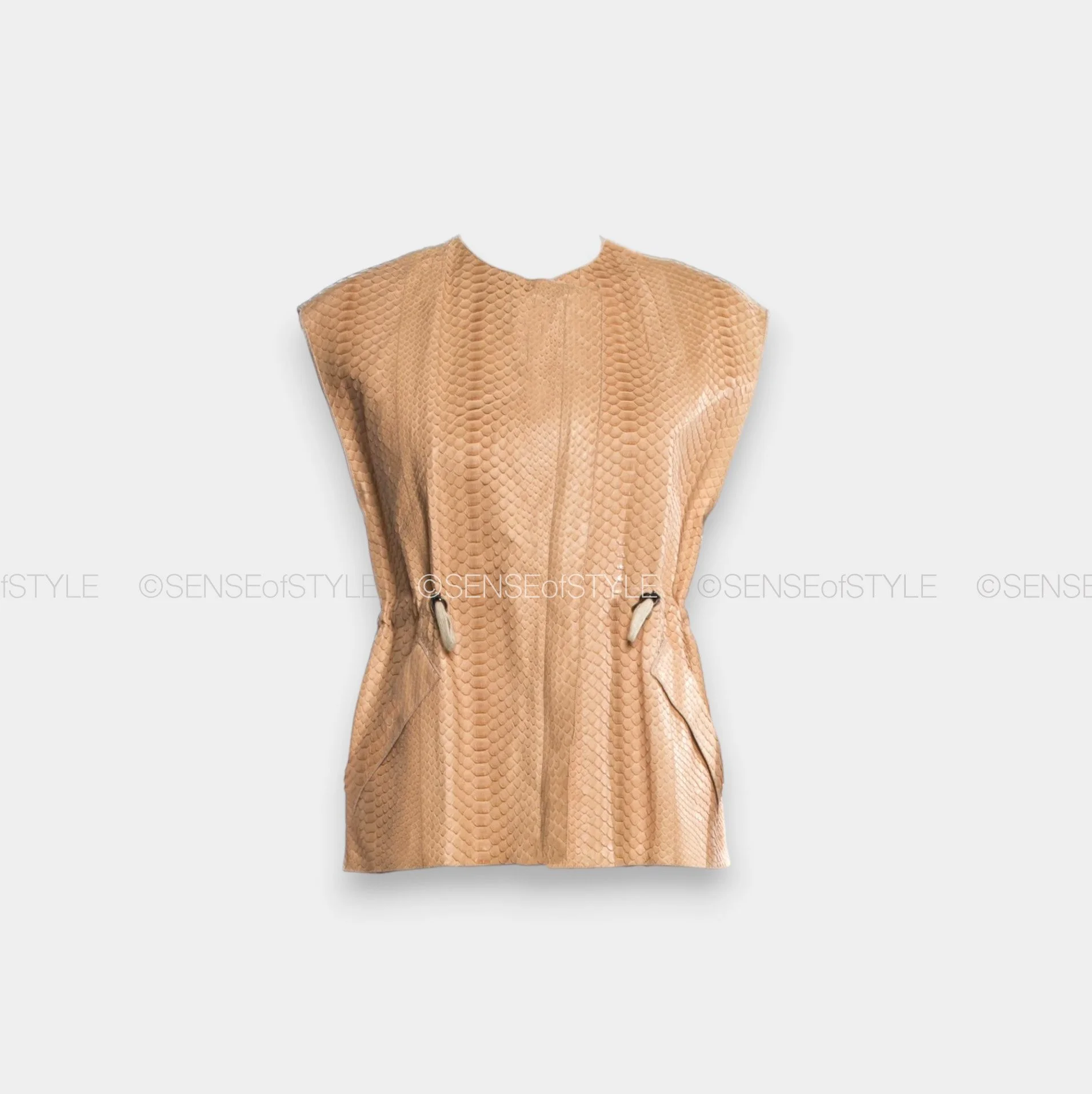 Brunello Cucinelli Python Leather Vest Jacket