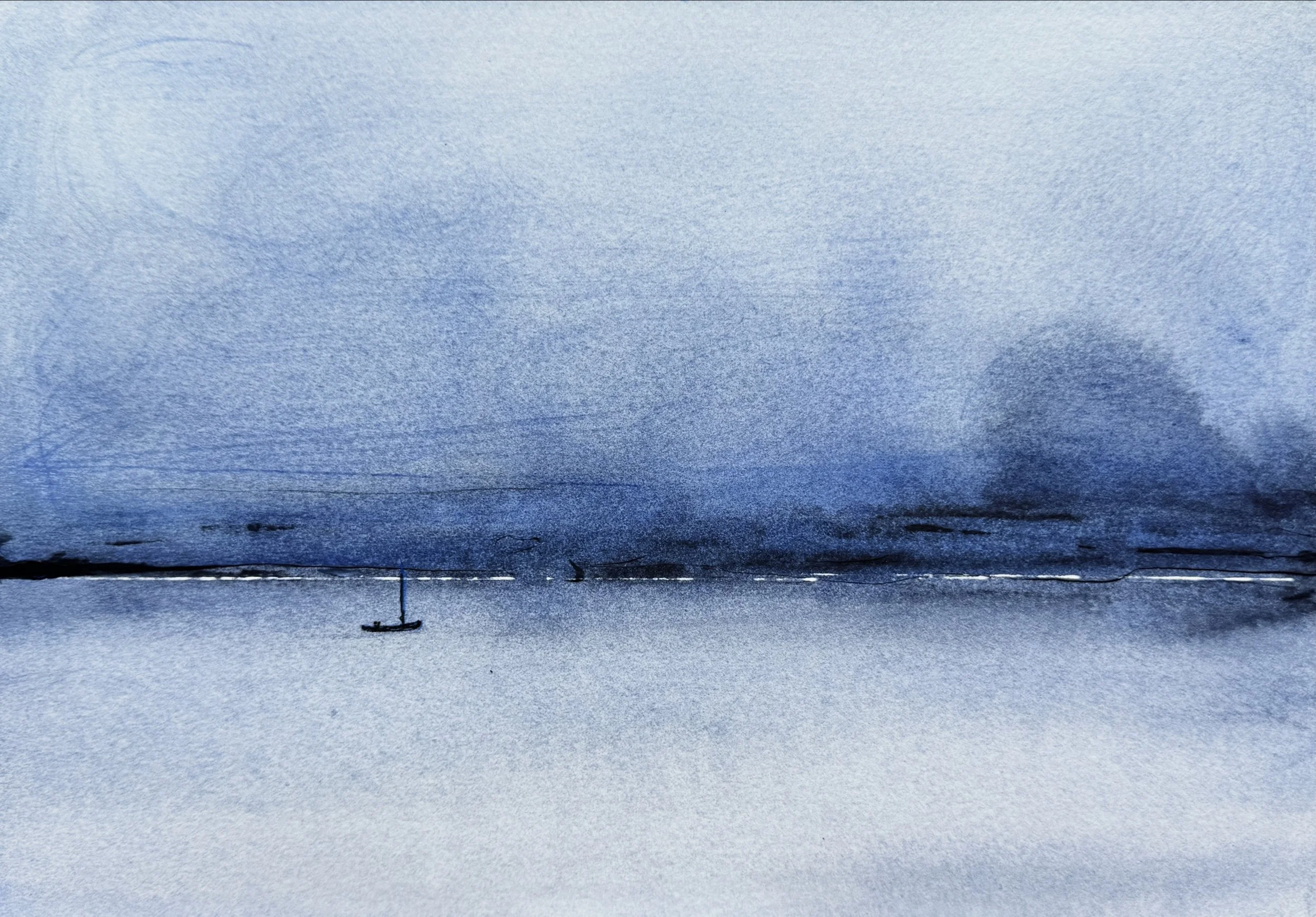 Whispers Before Thunder 7 x 10 Acrylic on Paper $250