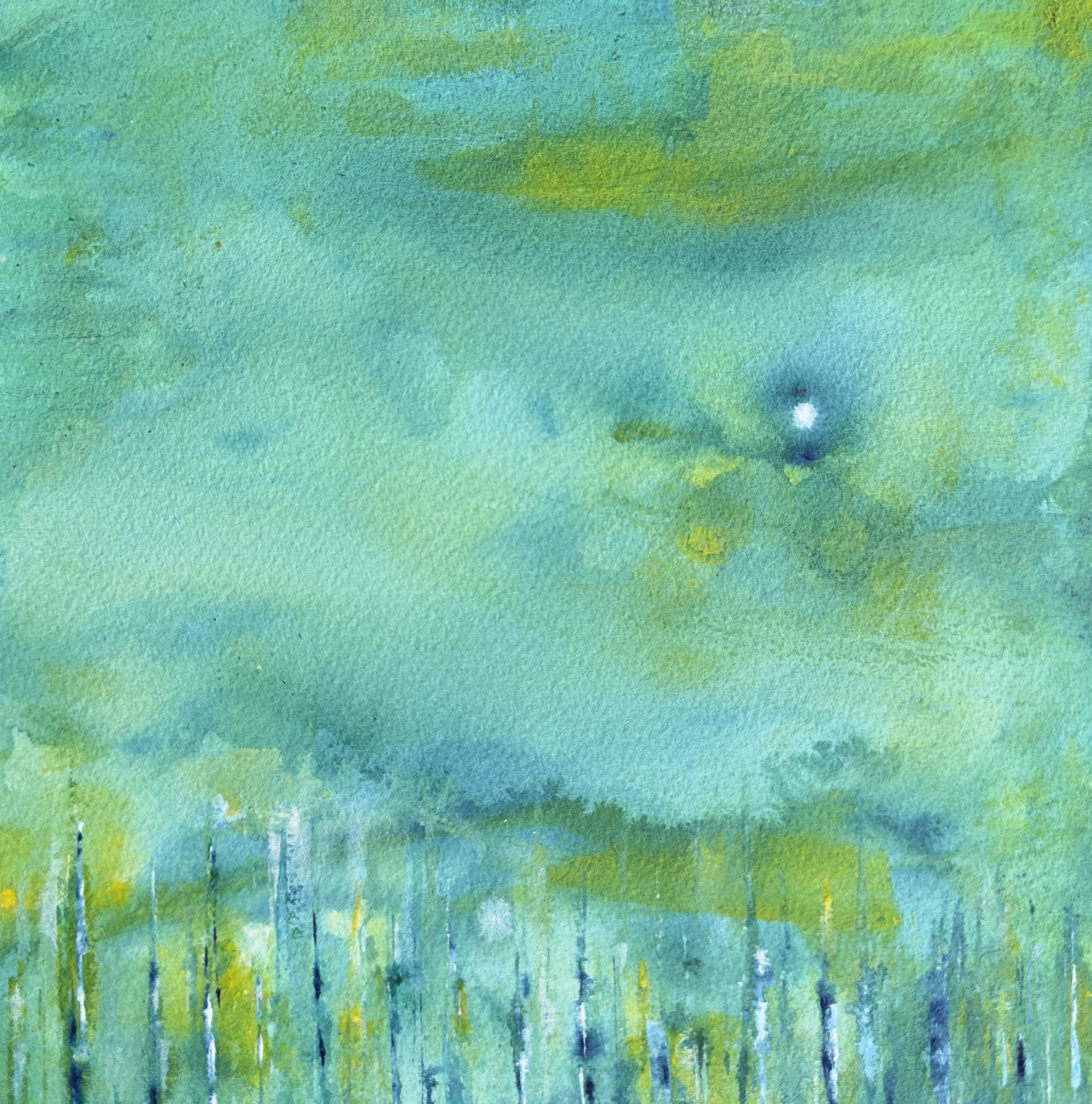 Wandering 8 x 8 Framed Acrylic on Paper $495