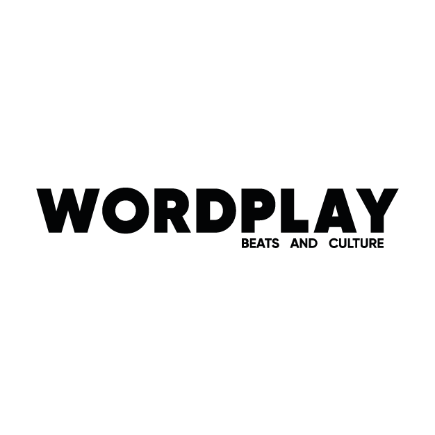 Logo with the text 'Wordplay Beats and Culture' in bold black letters on a white background.