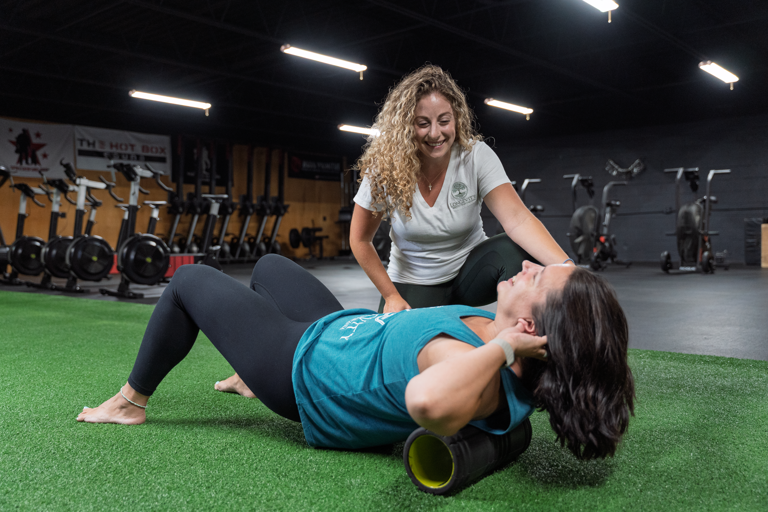 Patient working with a provider at a pelvic floor and holistic wellness physical therapy clinic in Virginia Beach, VA