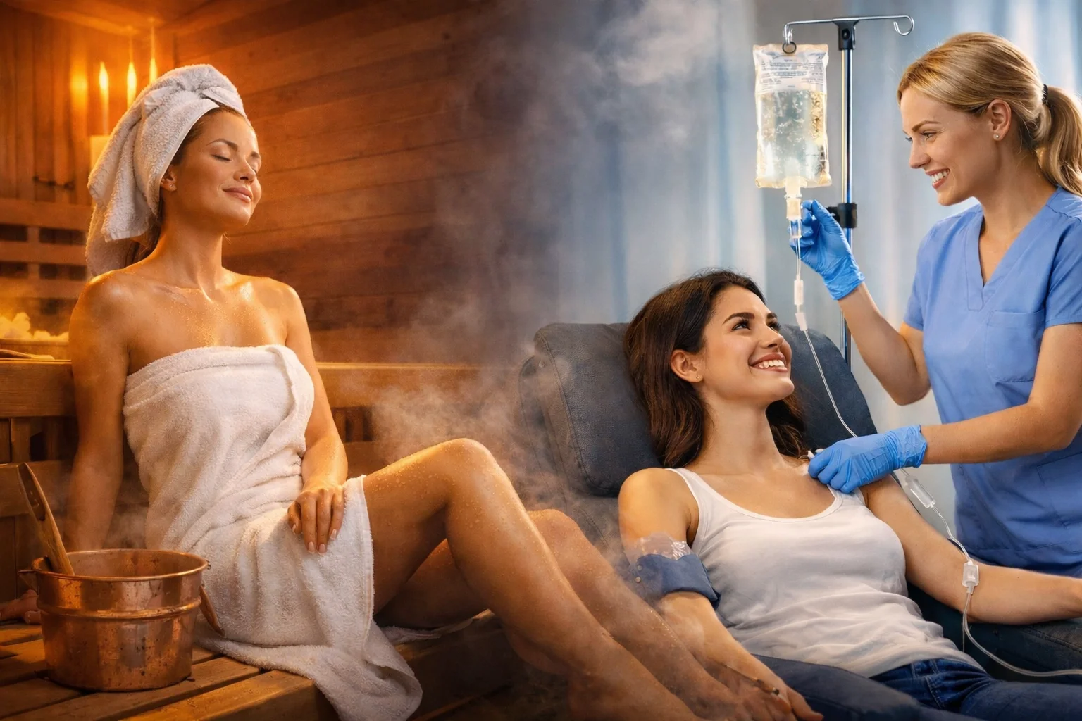 The Ultimate Detox Duo: Sauna + IV Hydration Therapy