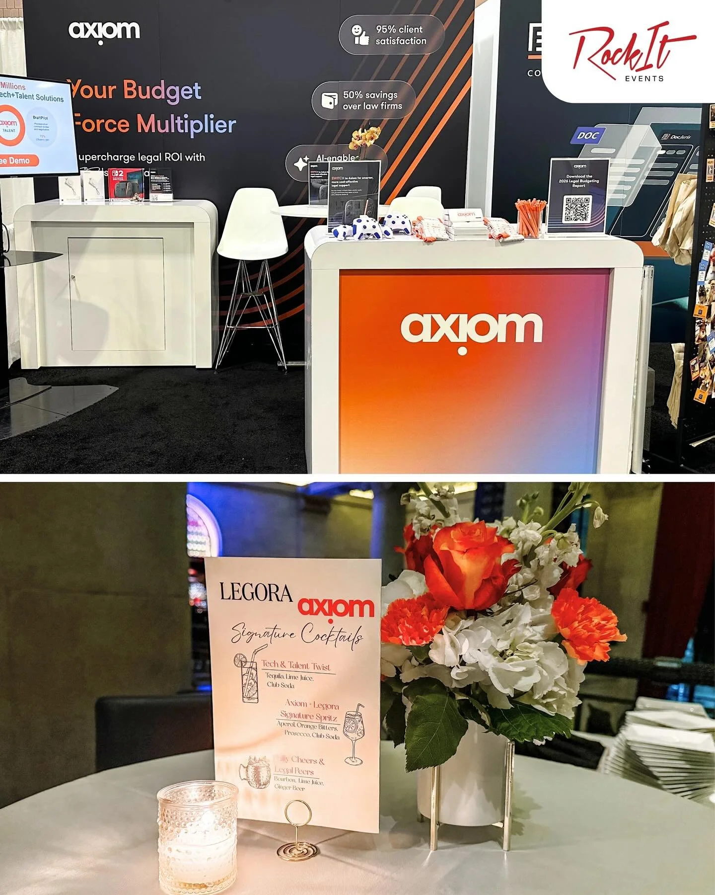 Throwback to ACC 2025 in Philadelphia! RockIt Events was proud to support Axiom at the Association of Corporate Counsel Annual Meeting in October. From booth management and onsite staffing to swag, speaking support, and a branded happy hour, we loved