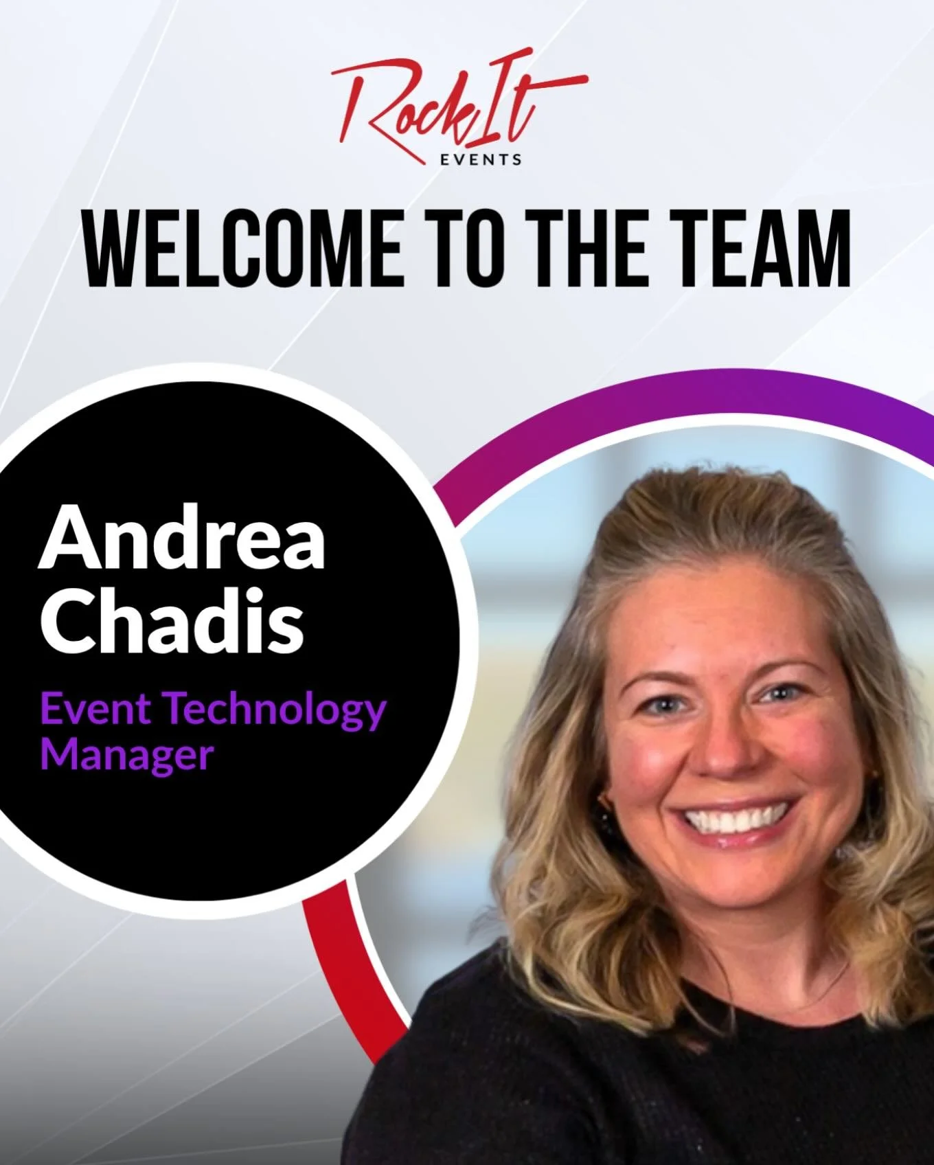 A big RockIt welcome to Andrea Chadis! 🎉

Andrea joins RockIt Events as our Event Technology Manager and is already jumping right in to support our clients during this busy event season!

With an impressive background in leading registration, mobile