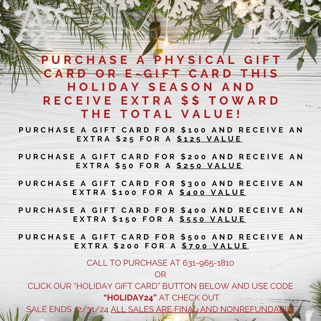 Give your loved one the gift of beautiful skin this Holiday Season with a Gift Card to Bare Laser Medical Spa 🎄🎁 Call to purchase at 631-965-1810!