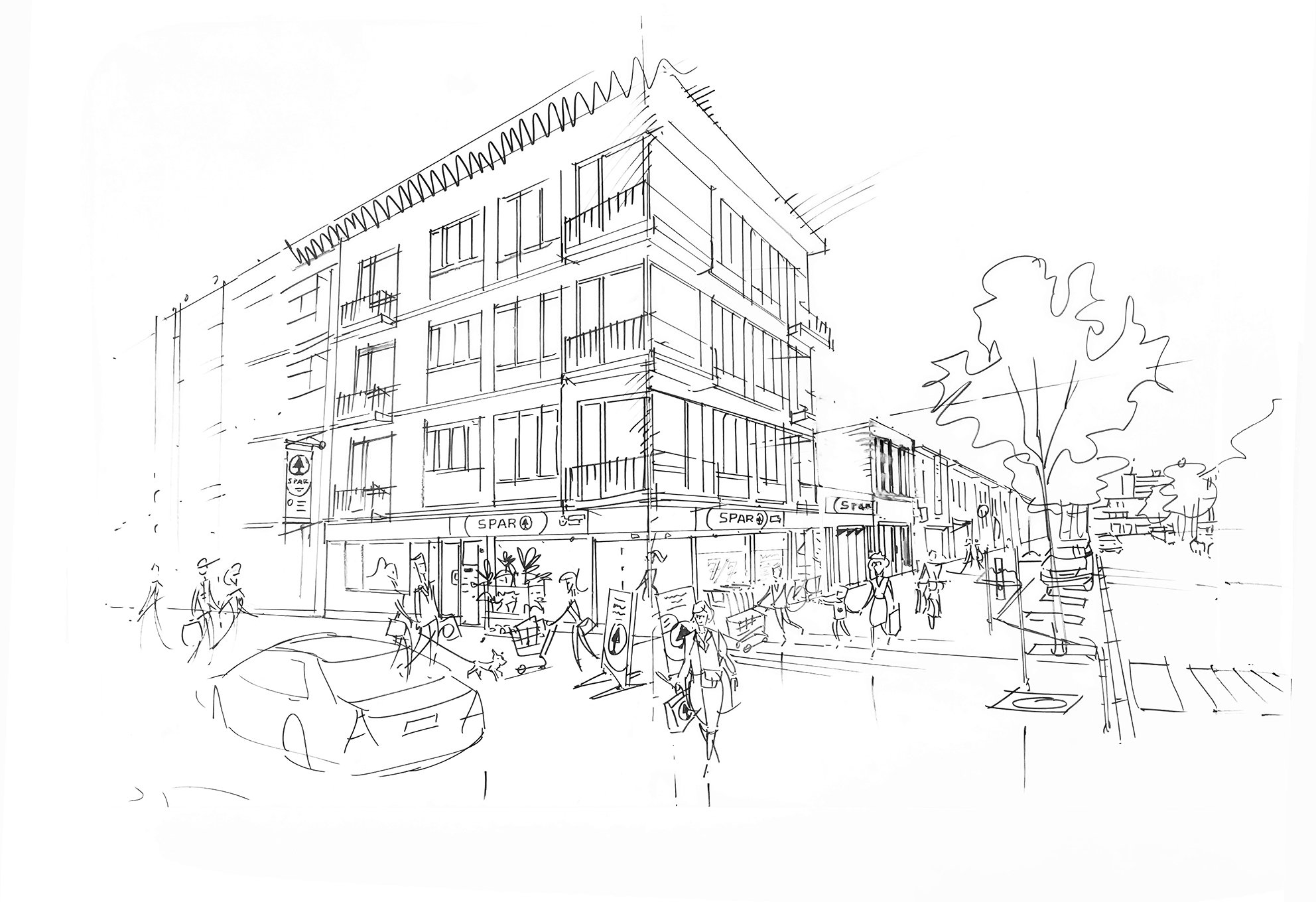 SPAR Linkeroever ontwerp door Johan Truyen