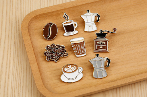 coffee pin badges