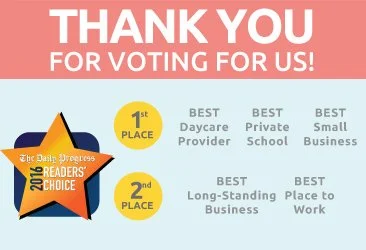 Did You Hear? We Were Voted the #1 Preschool and #1 Private School! But There's More!