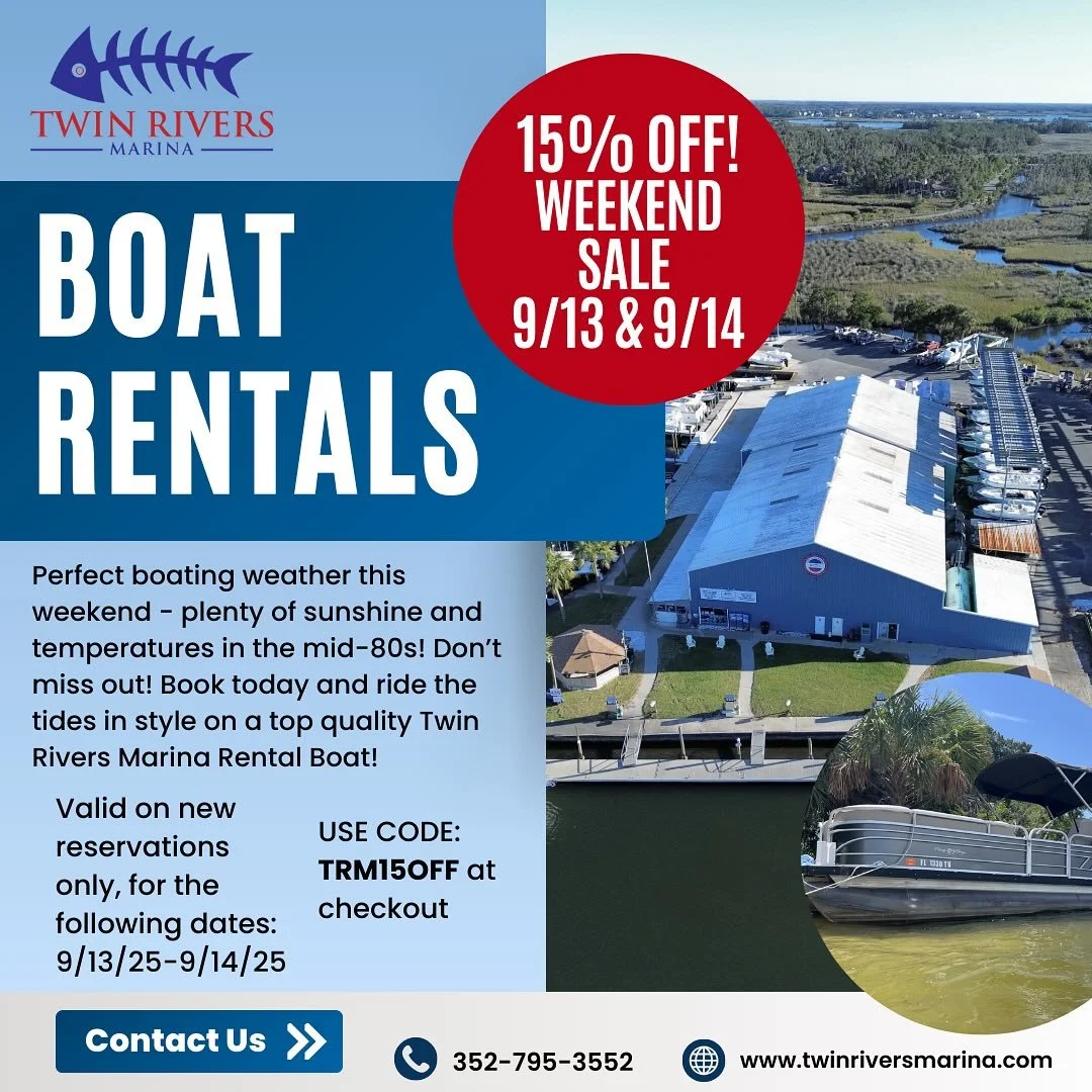π€ WEEKEND SPECIAL! π
This Saturday & Sunday ONLY (9/13–9/14) — enjoy 15% OFF all boat rentals! π₯οΈβοΈ
Whether you’re cruising, fishing, or just soaking up the sun, now’s the perfect time to get on the water for less. π₯