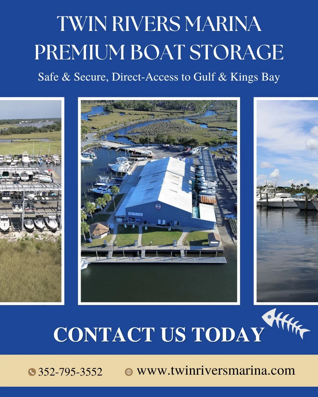 Where convenience meets the coast. At Twin Rivers Marina we offer premium boat storage options with direct access to the Gulf, Kings Bay, &amp; unbeatable fuel prices! Endless weekends on the water starts here! #BoatStorageDoneRight #boating #florida