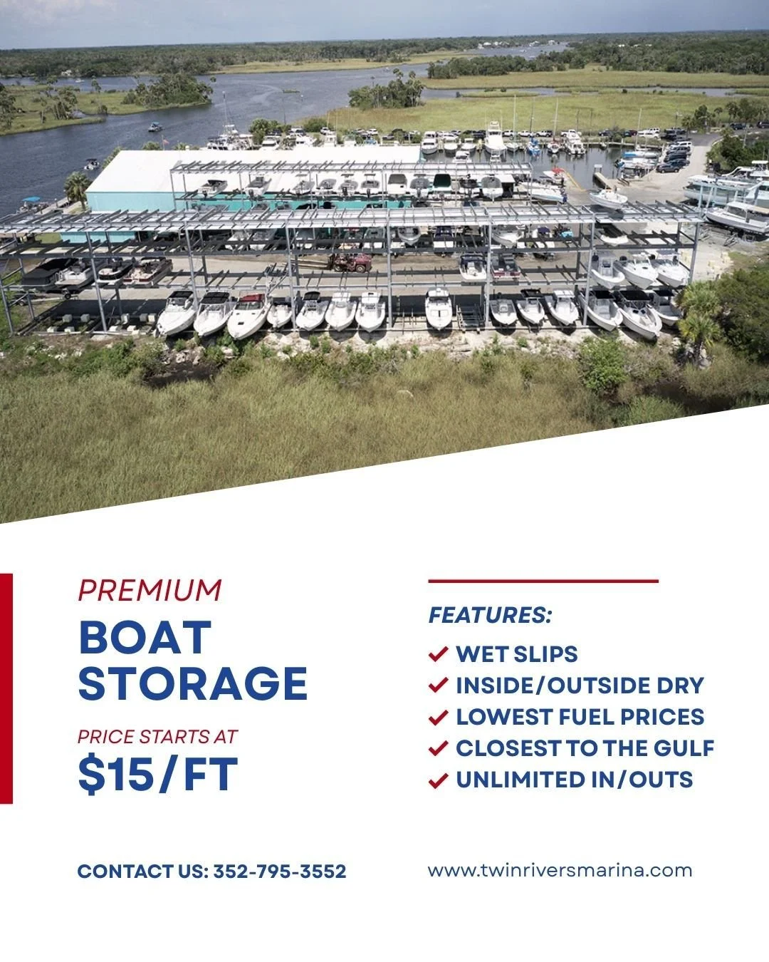 Why fight the public boat ramps, when you can glide out like a VIP? Store your boat with us and launch stress-free every time! #crystalriverfl #crystalriver #boatlife #boating