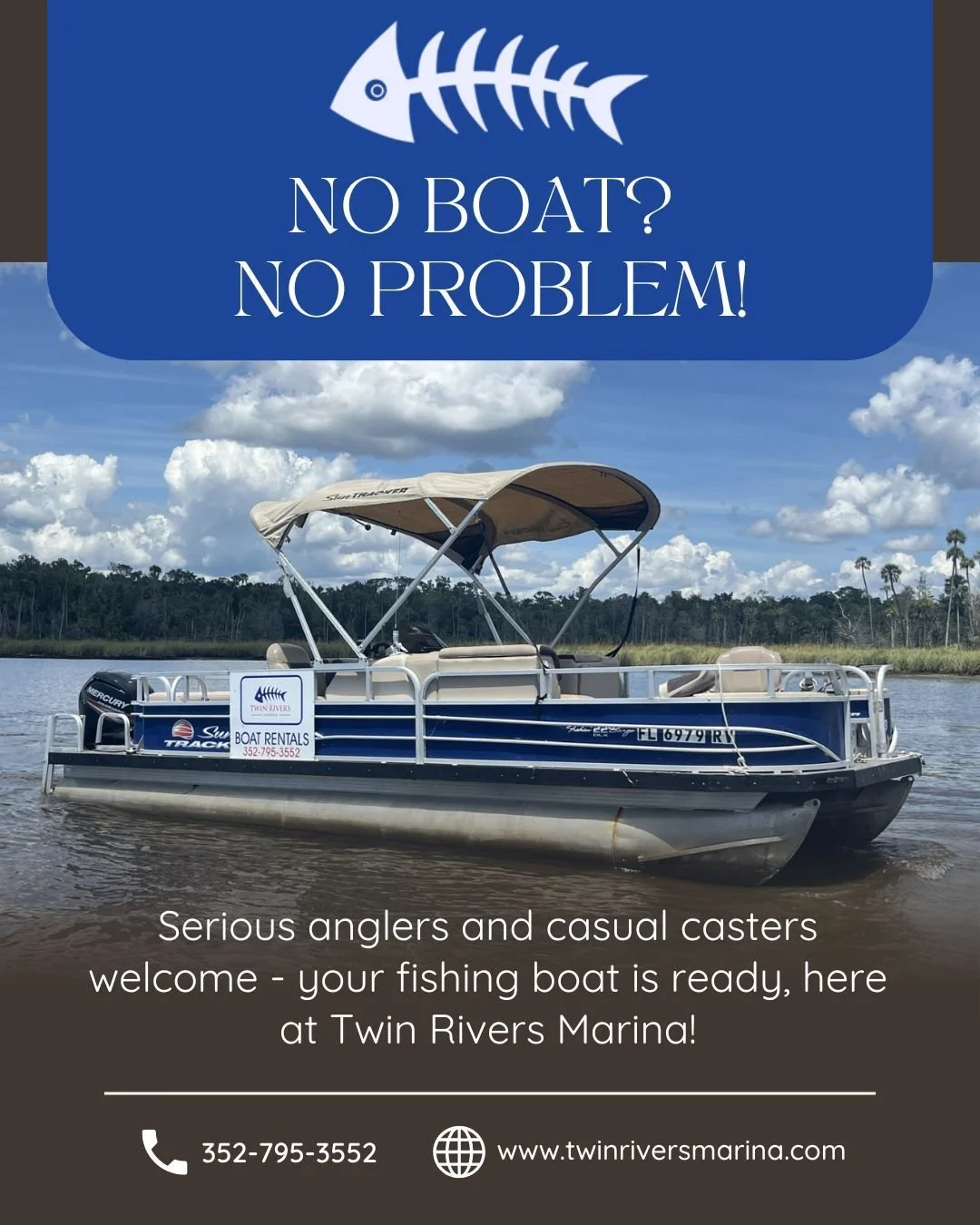 Some people cast with precision.
Some people cast with&hellip; enthusiasm.
Either way, we&rsquo;ve got a boat rental for you. 🚤😆 Book now! 352-795-3552 | www.twinriversmarina.com #crystalriverfl