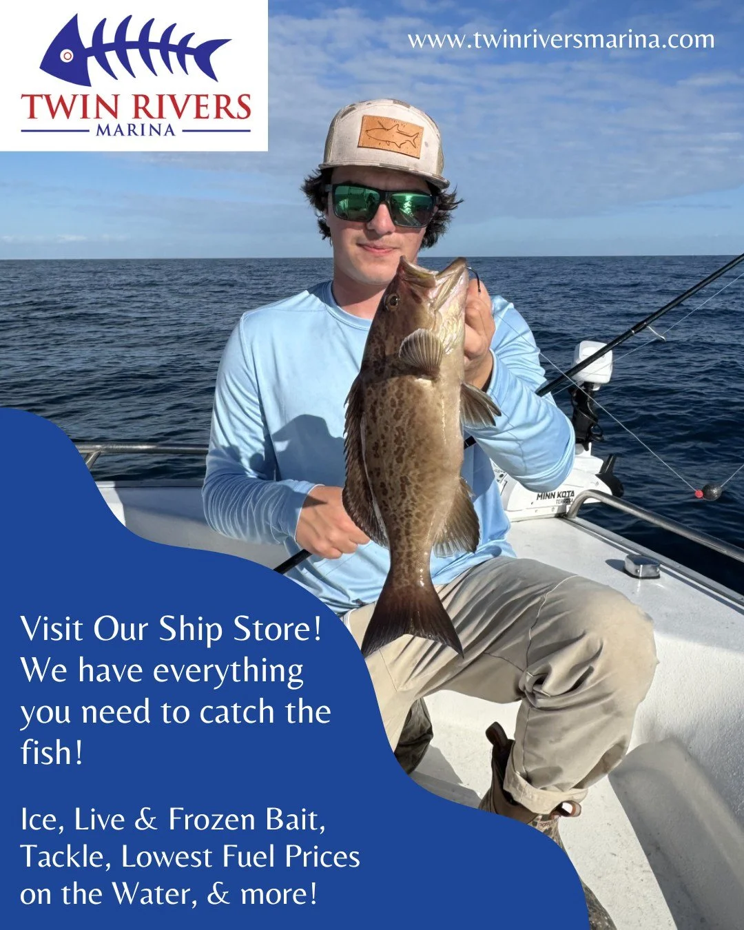 🛍️ Visit our ship store &mdash; stocked with everything you need to land fish like this, from tackle to last-minute essentials.

Start your day at Twin Rivers Marina and let the fish stories write themselves.

#crystalriverfl #florida #fishing #boat