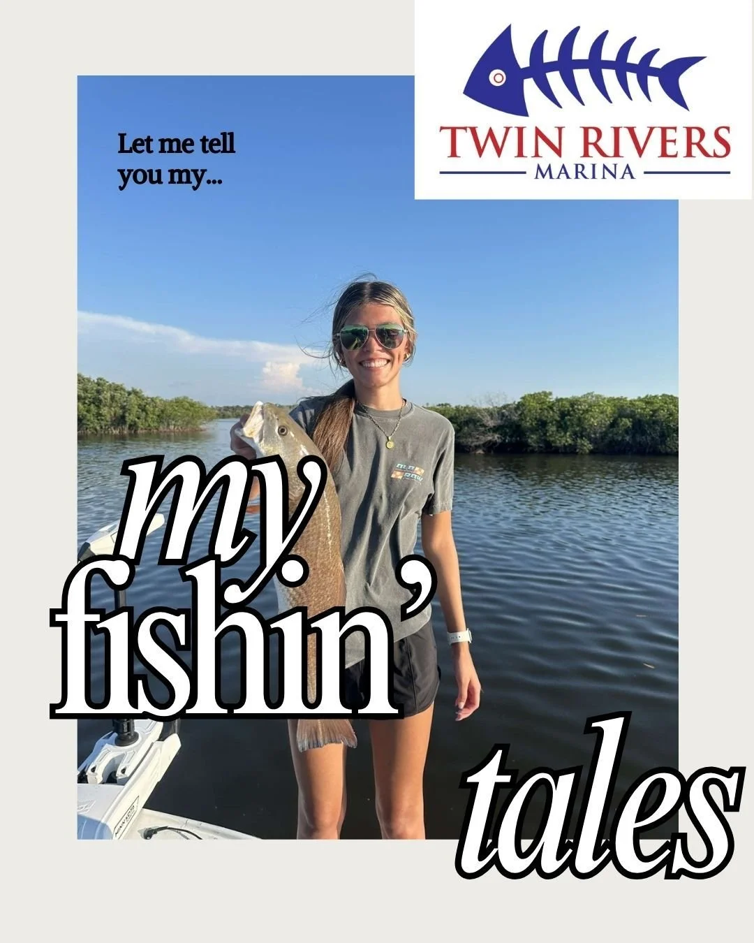 Let me tell you my fishin' tales....because the proof is in the picture! Boat rentals, bait, ice, tackle, &amp; more that get you to the fish, here at Twin Rivers Marina. #crystalriverfl #crystalriver #boating #florida