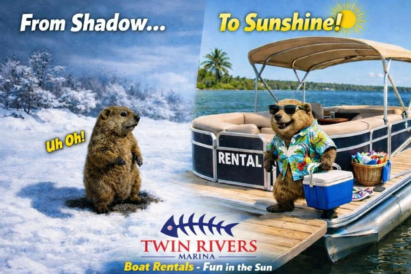 Phil the groundhog may have seen his shadow this morning&hellip; but he didn&rsquo;t stick around 🥶❄️
He packed his bags, grabbed a cooler, and headed straight for the Florida sunshine ☀️🌴
Turns out even Phil&rsquo;s tired of the cold &mdash; and n