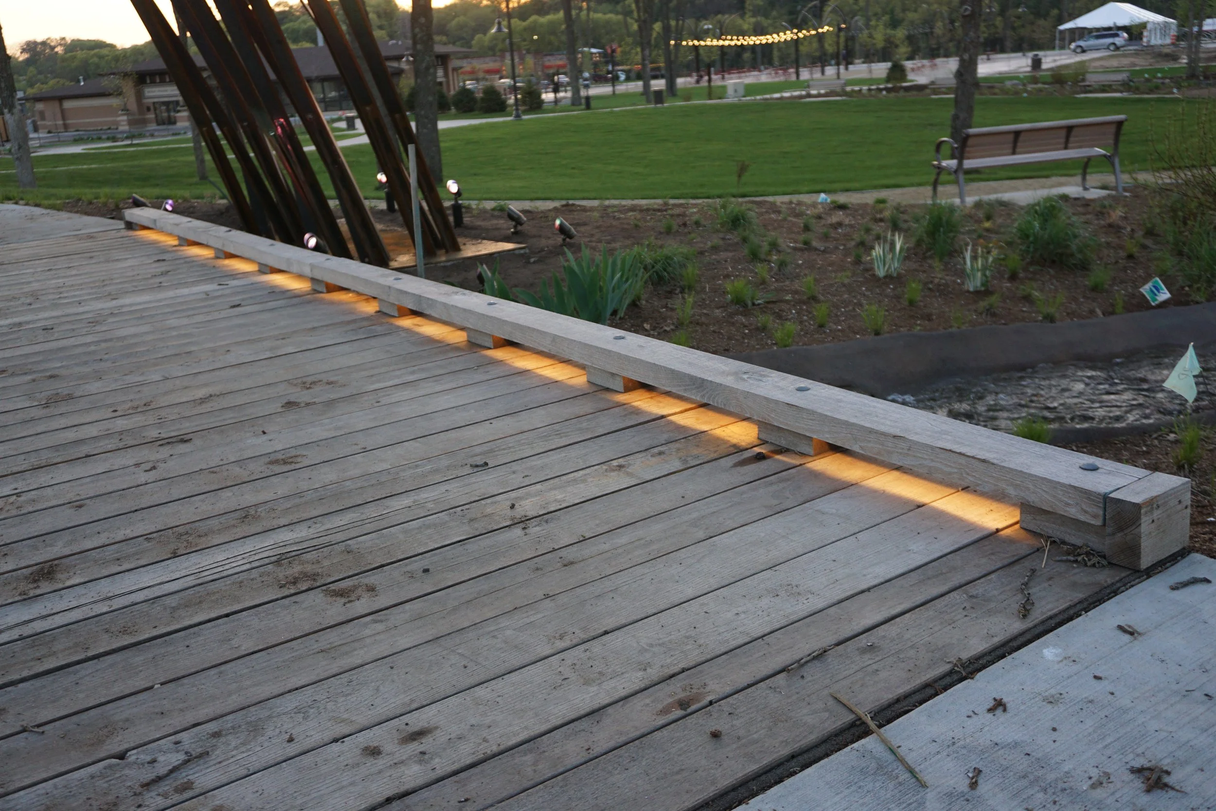 Altoona Riverwalk kick rail.JPG
