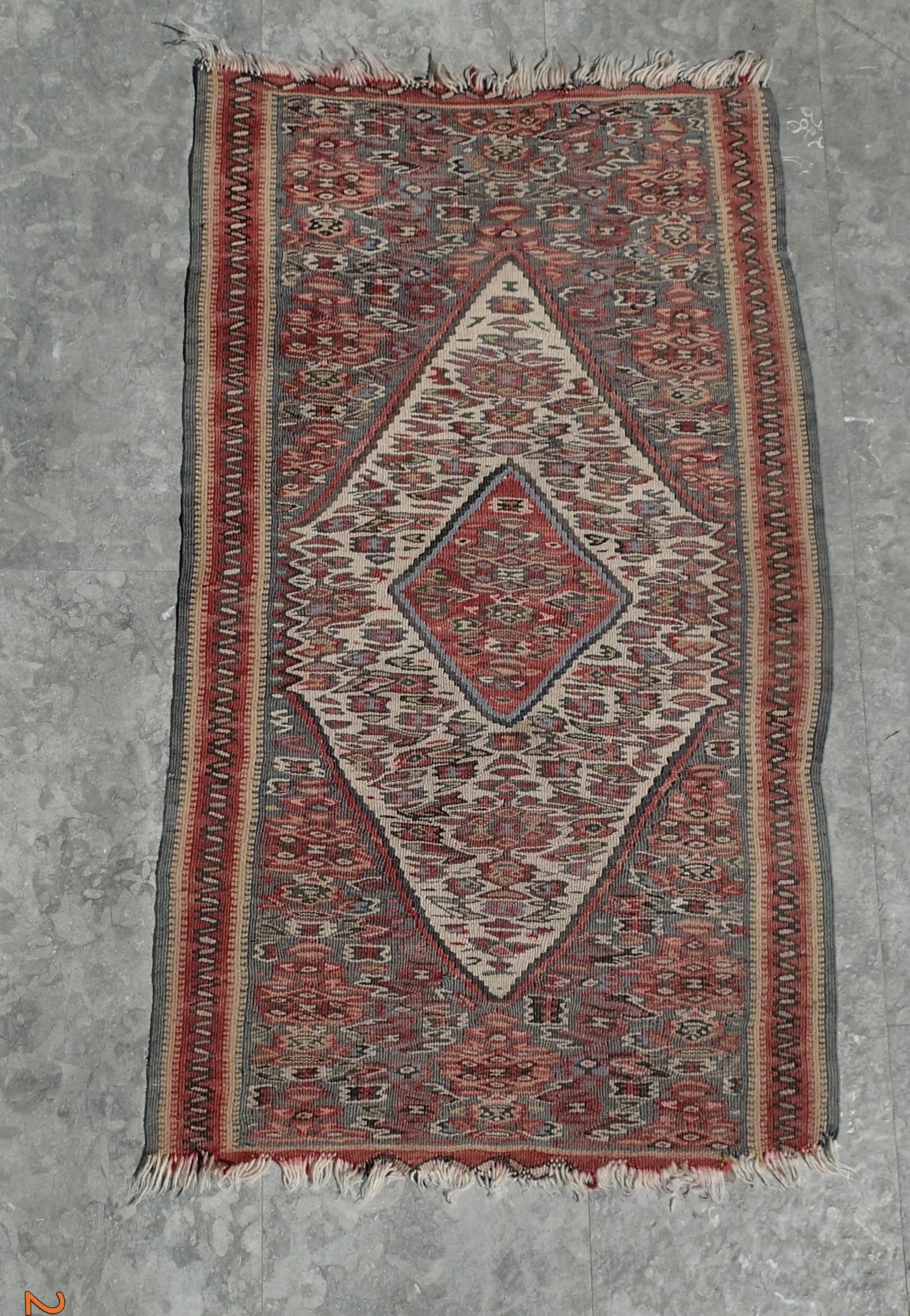 Kilim, 24 1/4” x 36 1/8”, Vintage, 100% Wool, $175