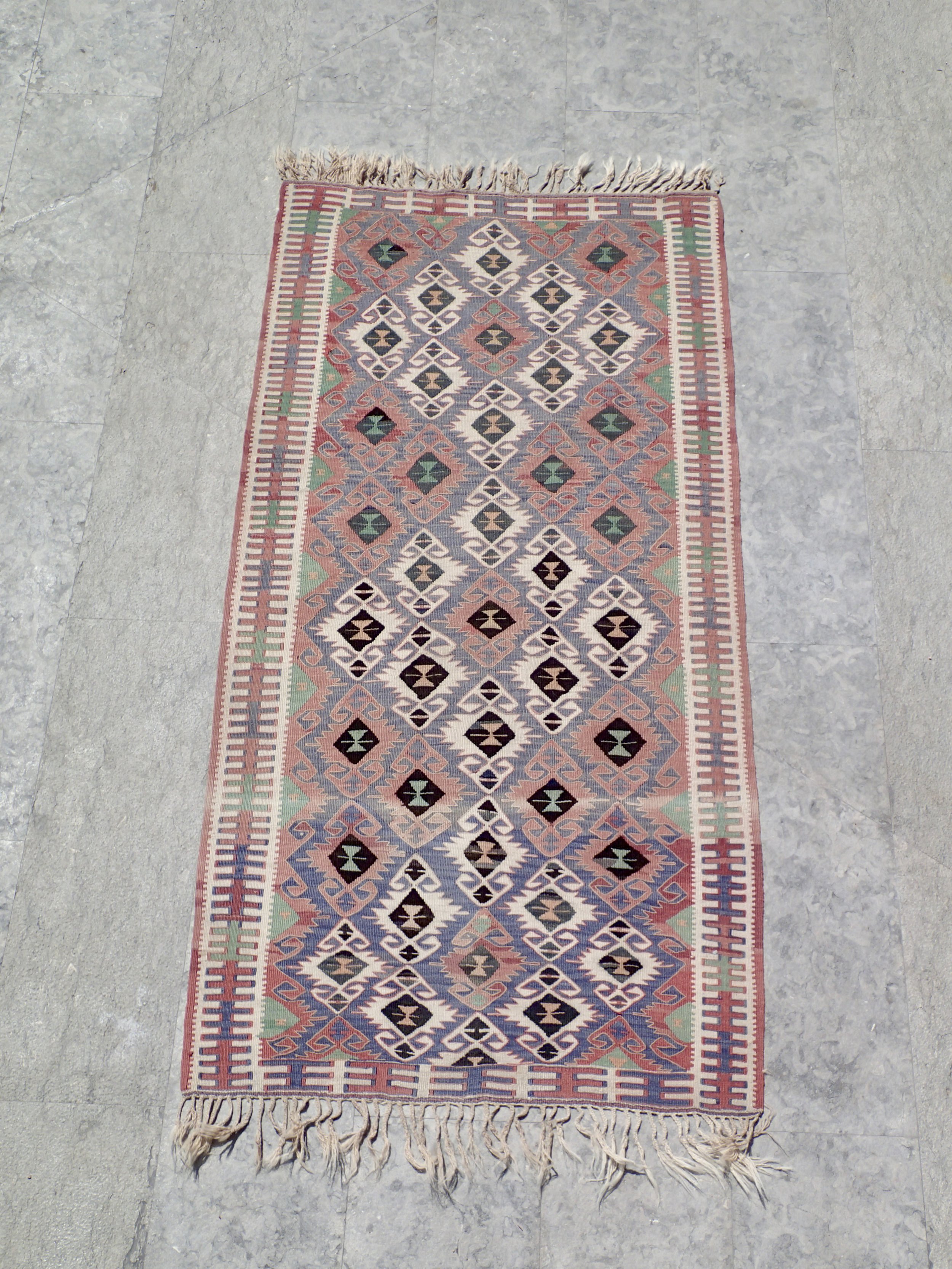 Kilim, 31 3/8” x 76”, Contemporary, 100% wool, 		$355