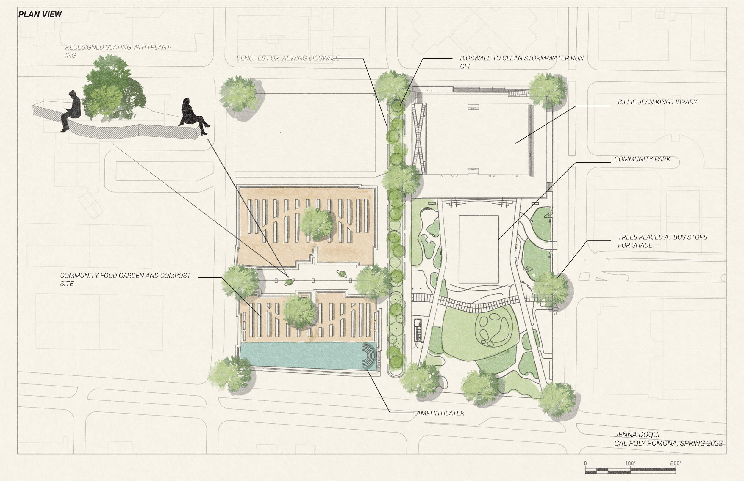 1.B Proposed site plan for Civic Center