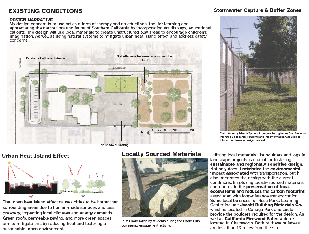 1.A Existing site conditions on Rosa Parks Elementary school