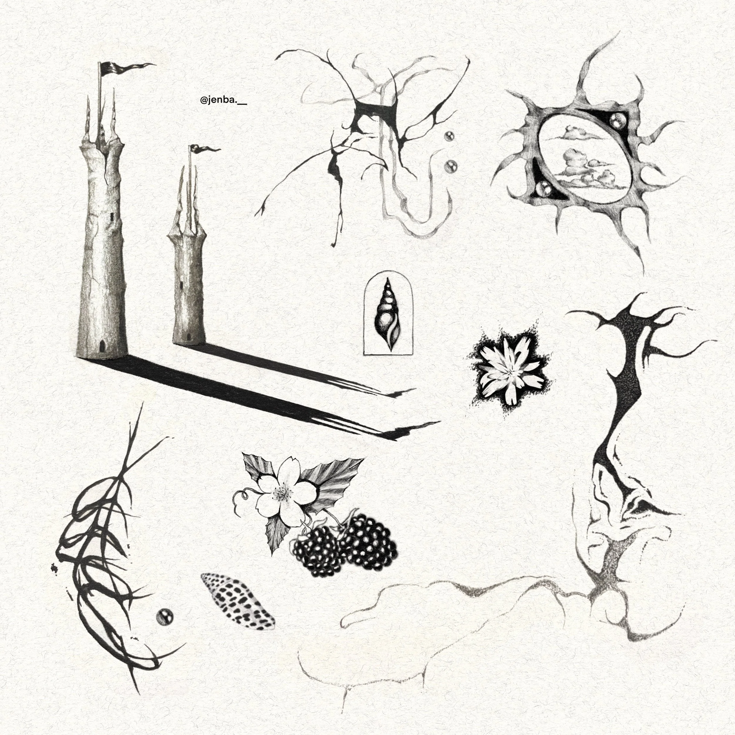 Pencil Drawings & Flash