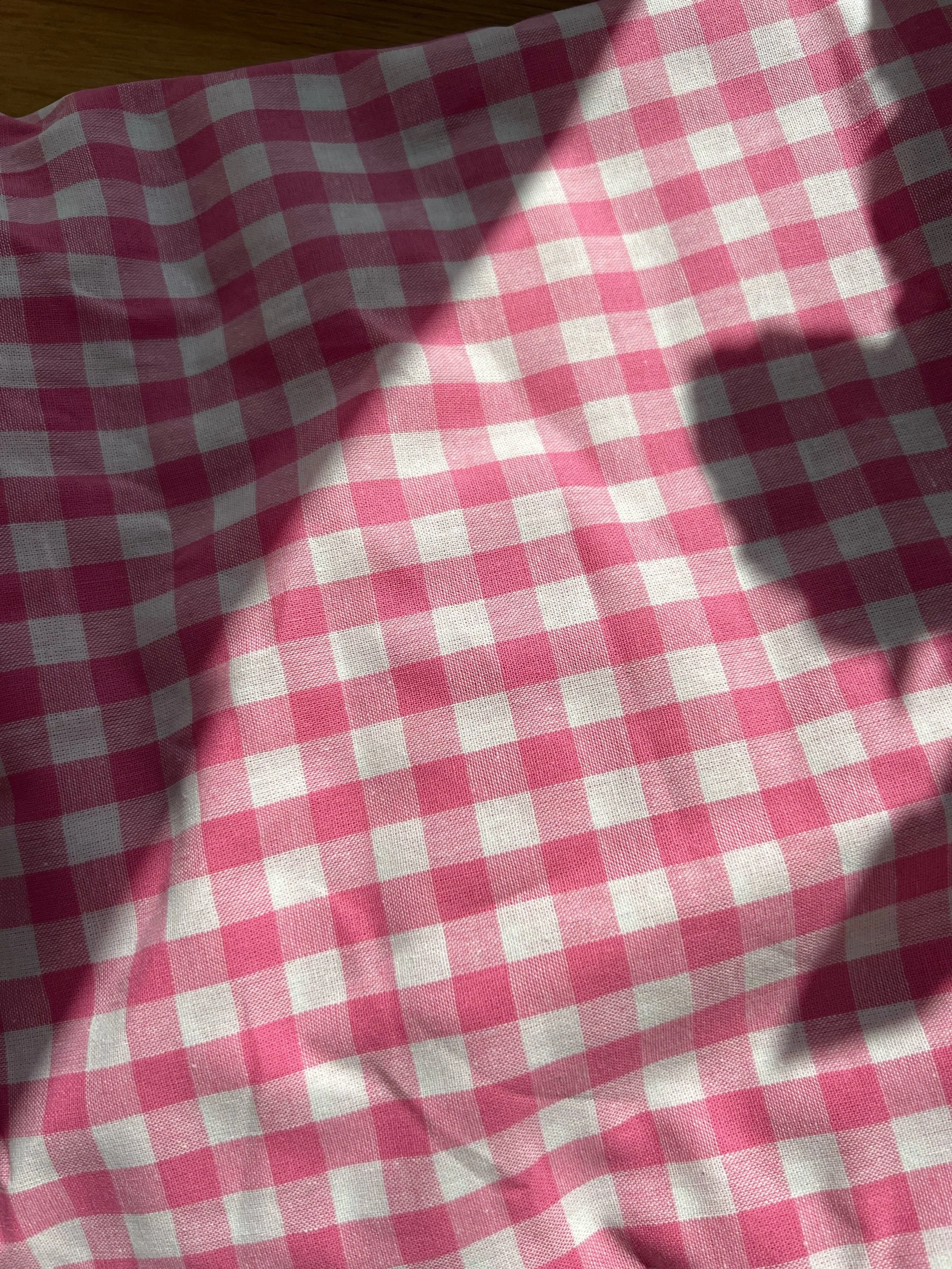 rosa/hvite ruter (100% bomull)