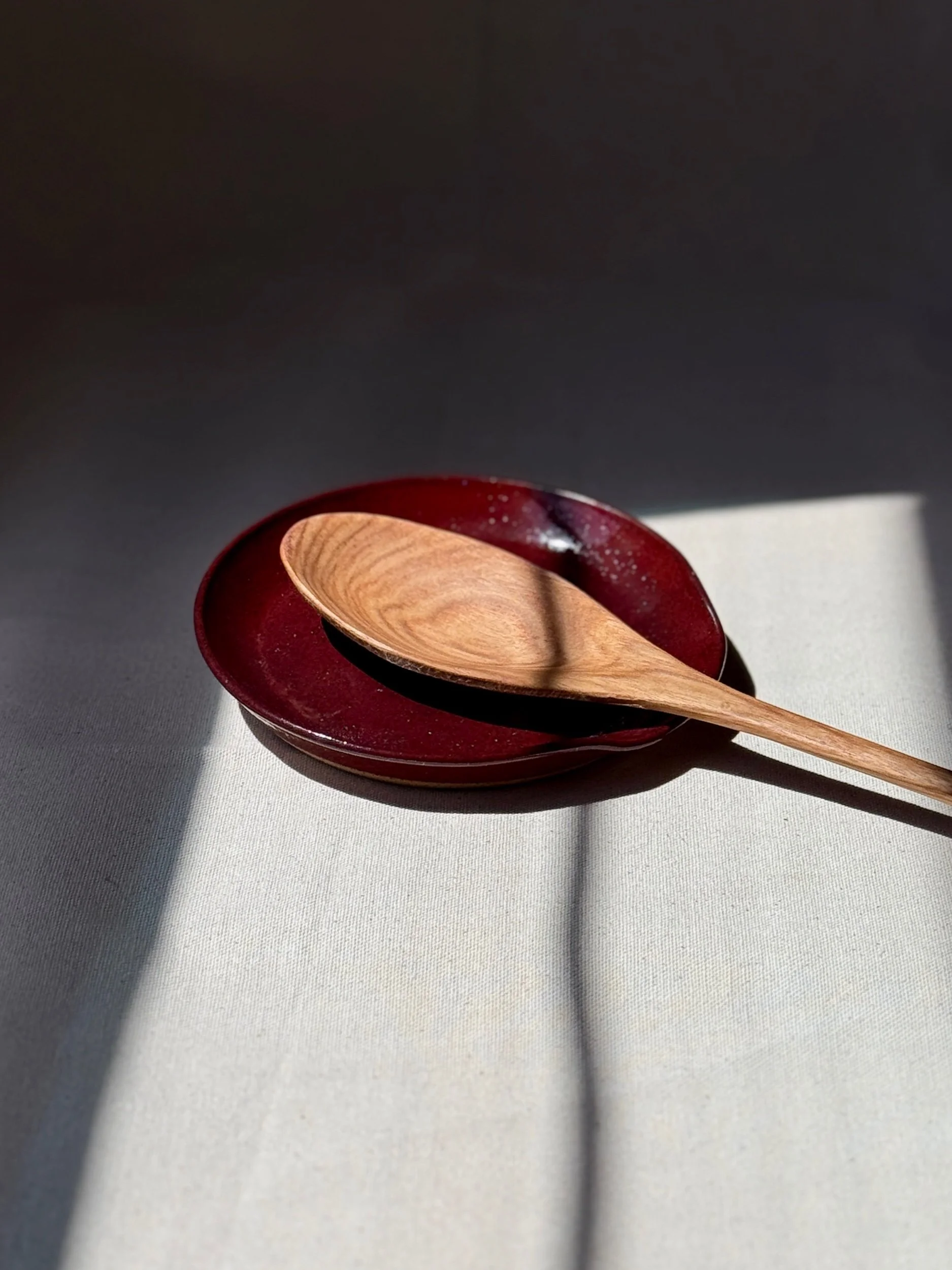 Spoon Rest in Deep Burgundy