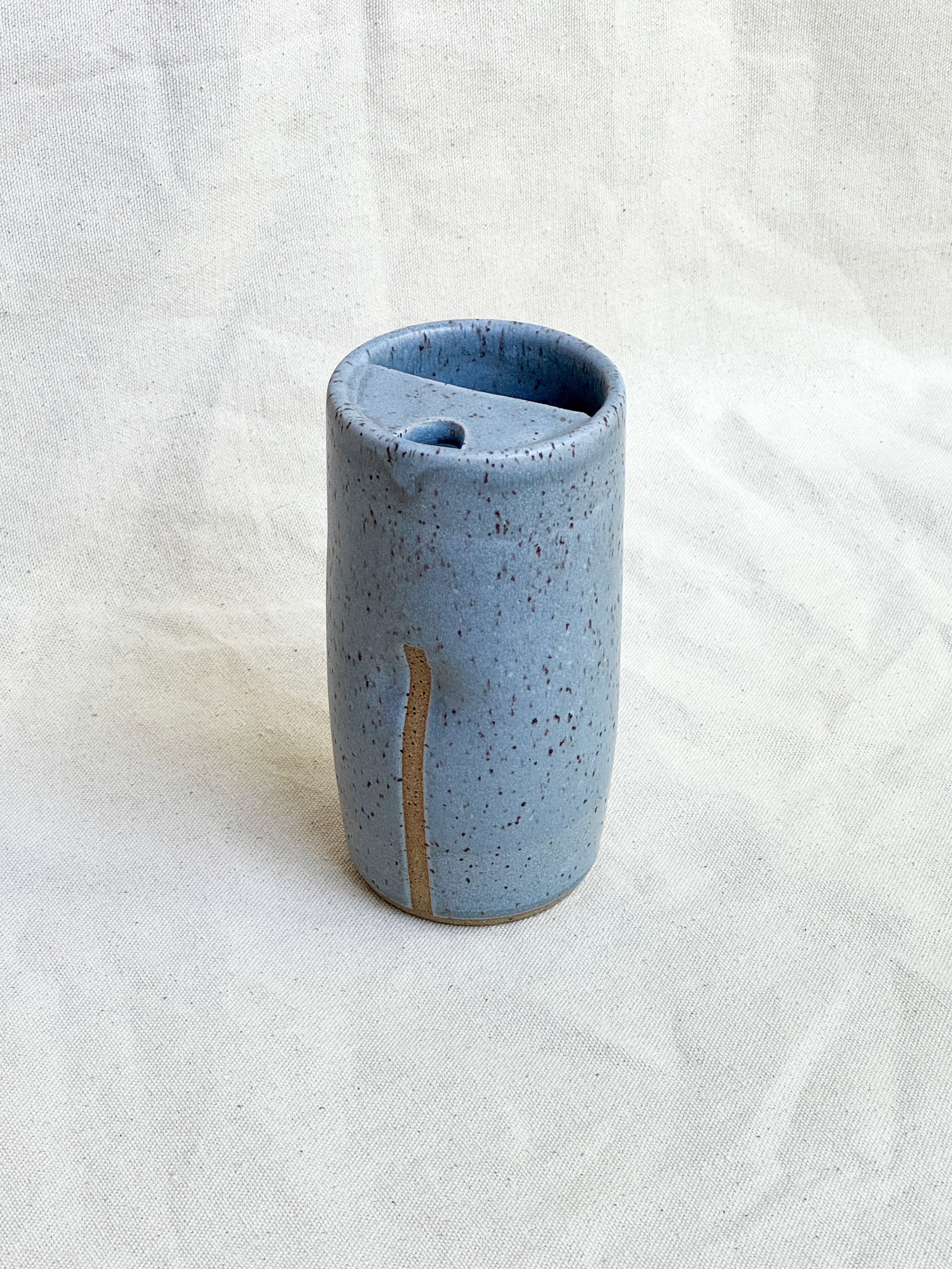 Travel Tumbler in Powder Blue Stripe