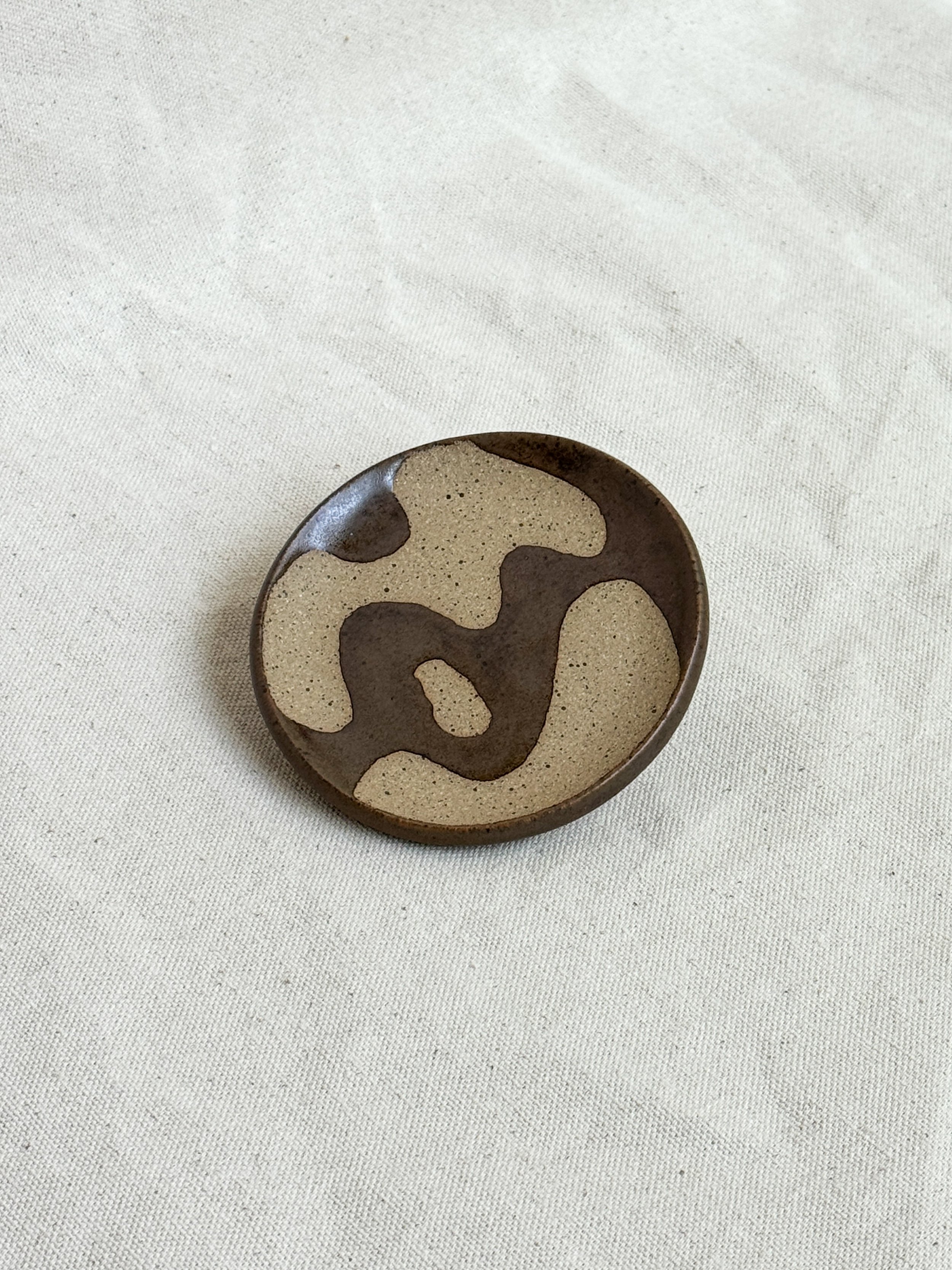 Trinket Dish in Bark Abstract