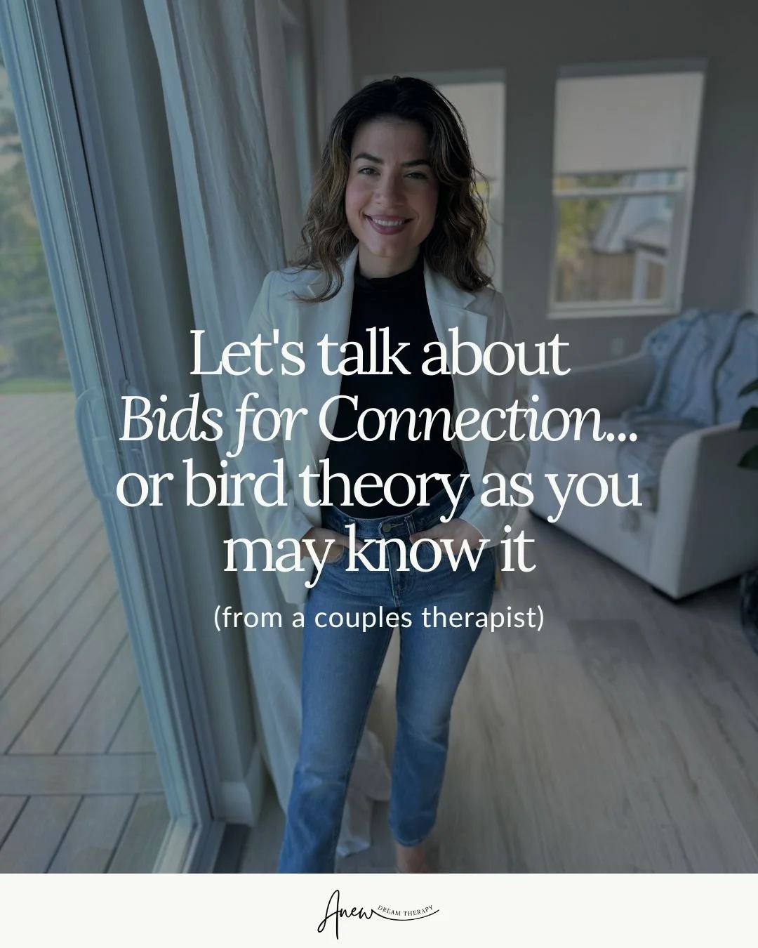 Most disconnection doesn&rsquo;t come from a lack of love.

It comes from moments that felt too small to matter but did.

When bids for connection go unnoticed (even unintentionally), people learn to stop reaching.

Therapy offers a space to notice t