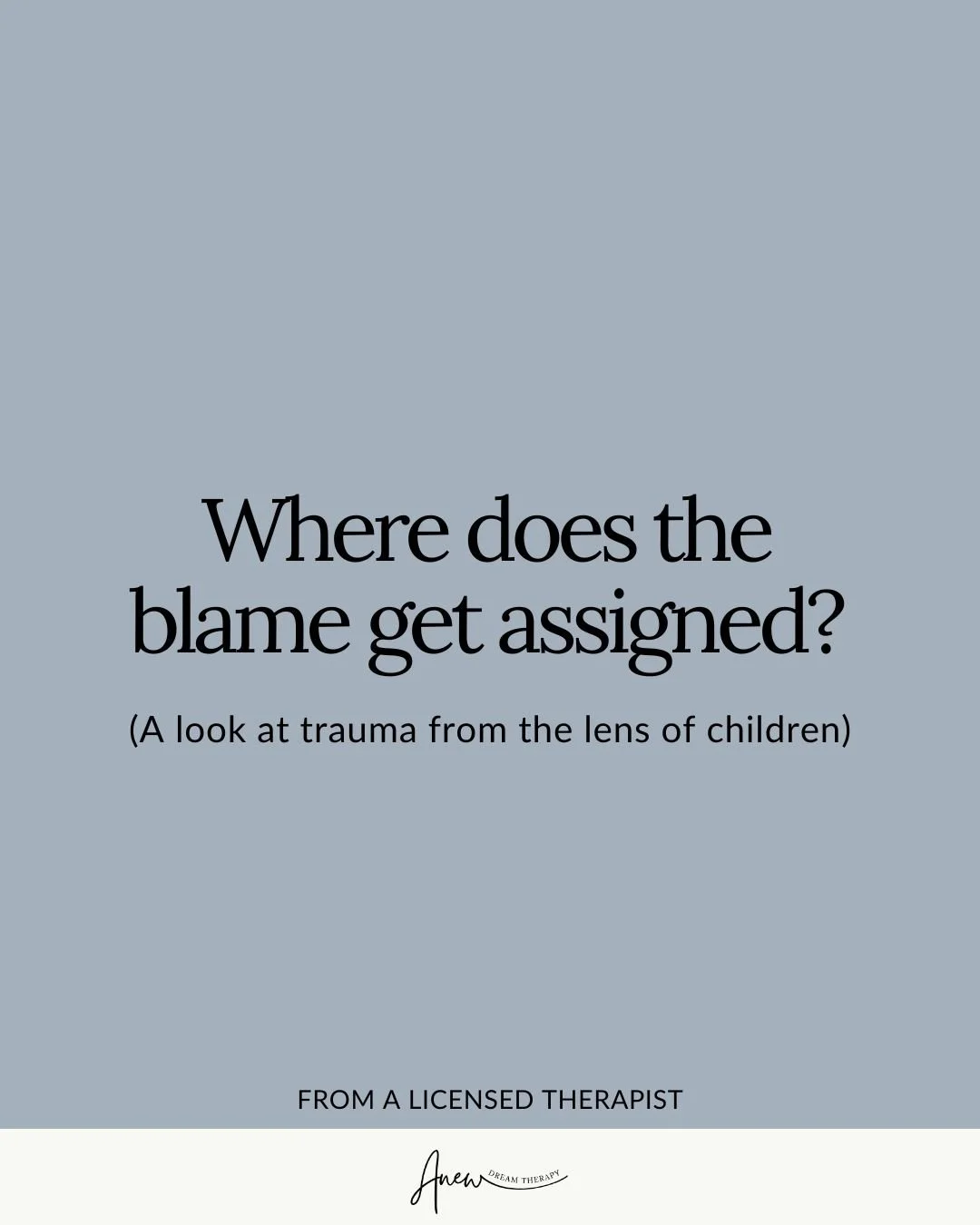 In therapy, we don&rsquo;t shame these patterns.

We honor what they once protected and help the nervous system learn that safety no longer requires self-blame.

Healing isn&rsquo;t about becoming better.
It&rsquo;s about realizing you were never the