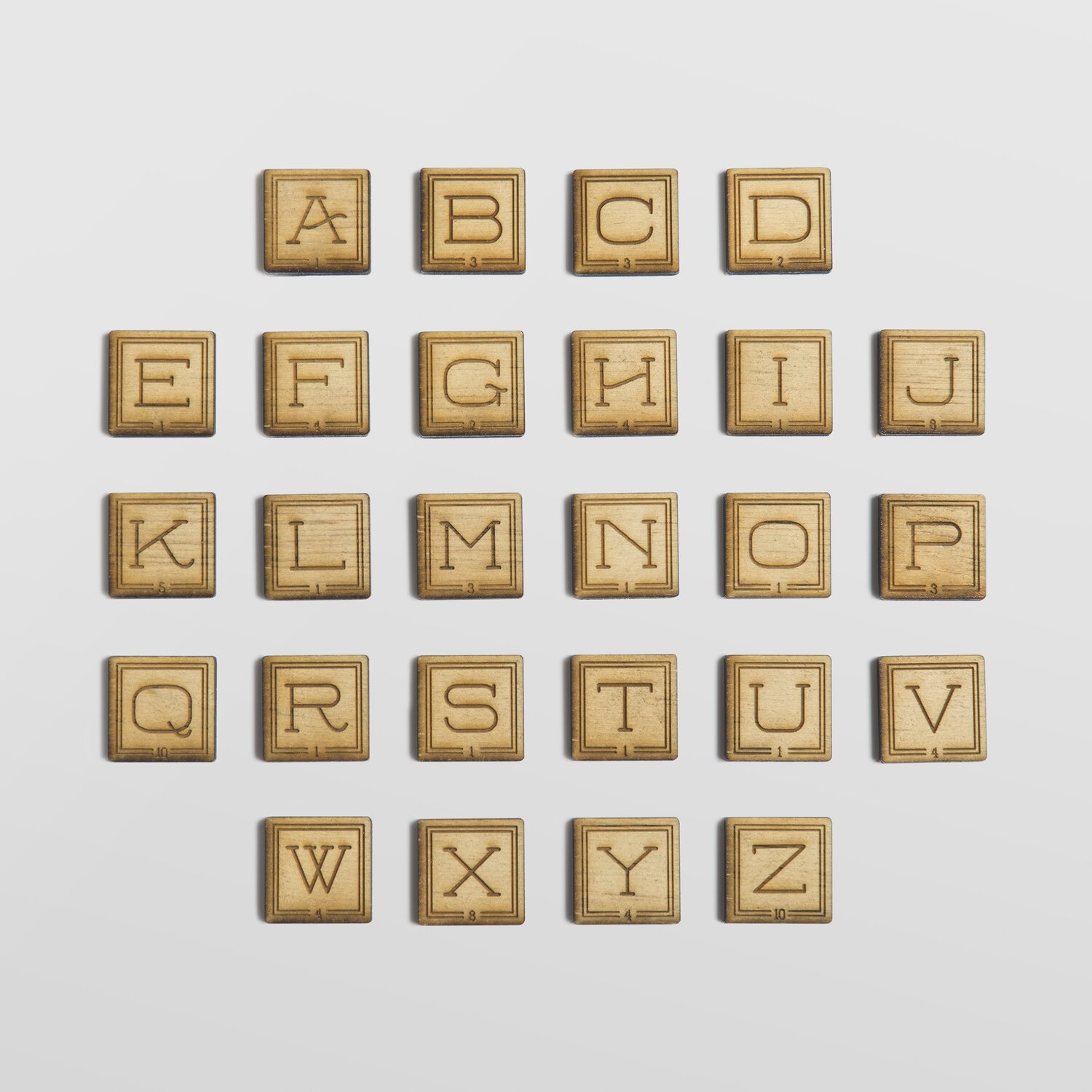 Typothesis Custom Type Scrabble Set